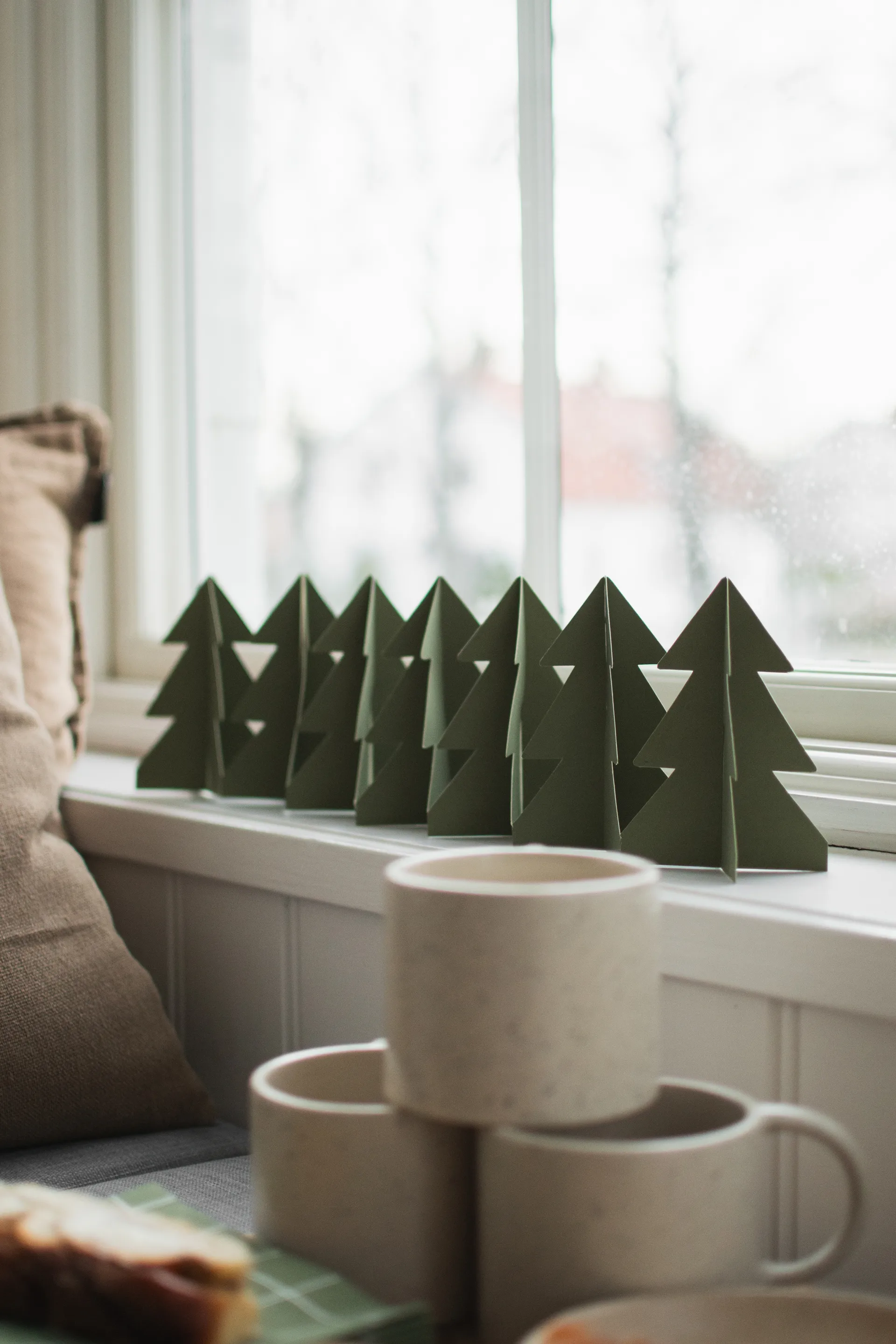 Tree in a row διακοσμητικό κρεμαστό 60 εκ., Green, 7x60 cm DBKD