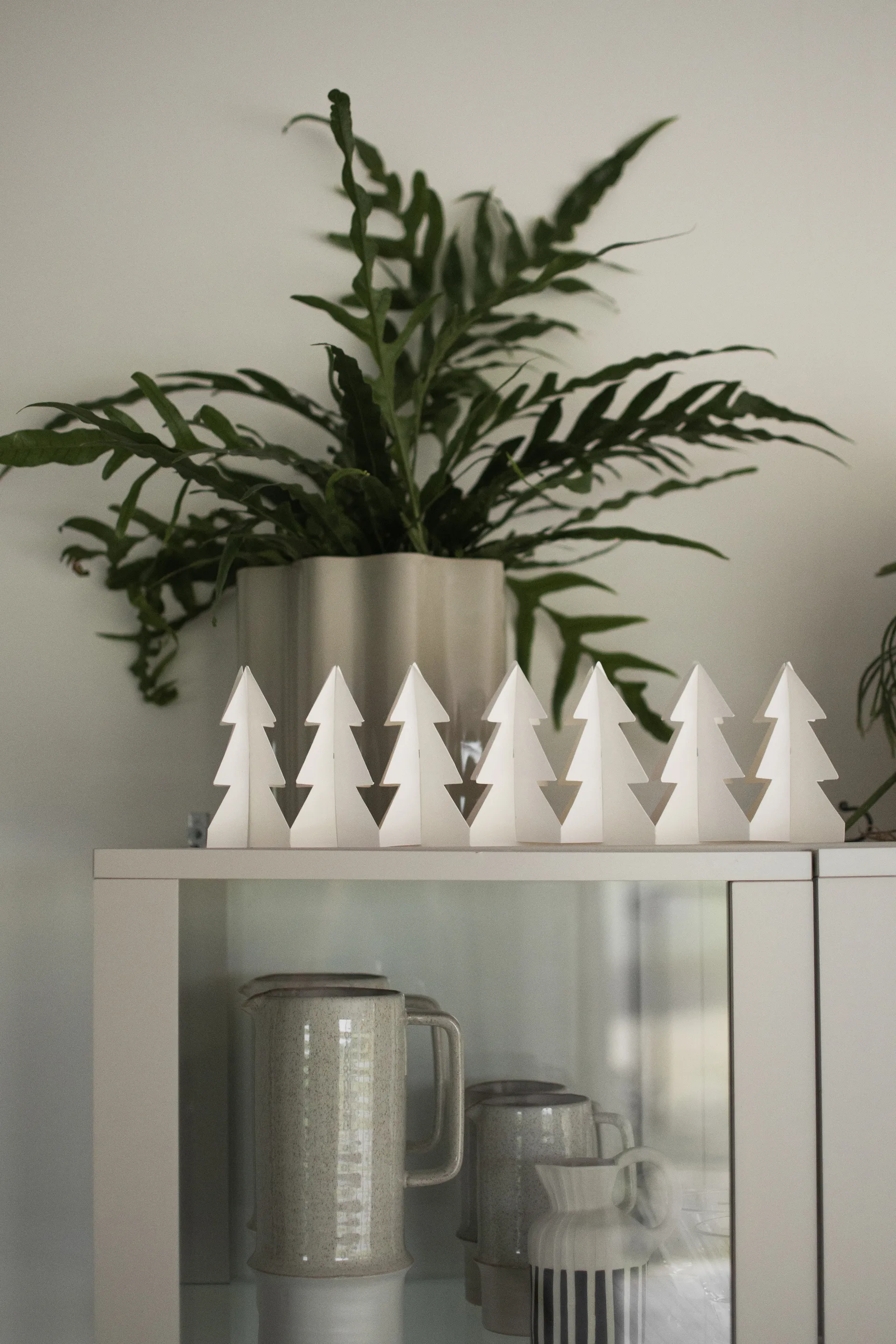 Διακόσμηση Tree in a row, White, 7x60 cm DBKD
