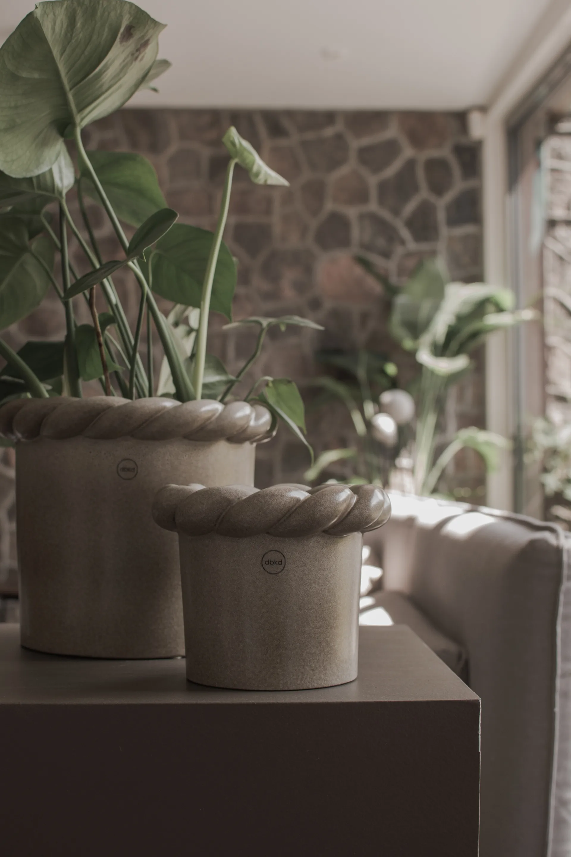 Γλάστρα λουλουδιών Twine διαμέτρου 14 εκ, Beige DBKD