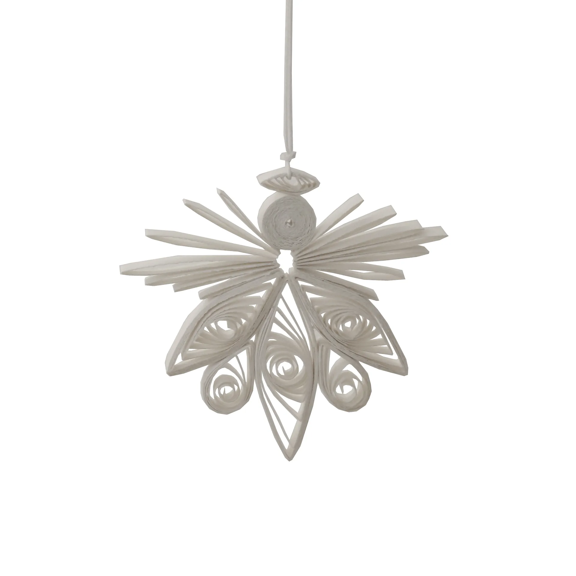 Χριστουγεννιάτικο διακοσμητικό αγγελάκι από χαρτί, Λευκό DBKD