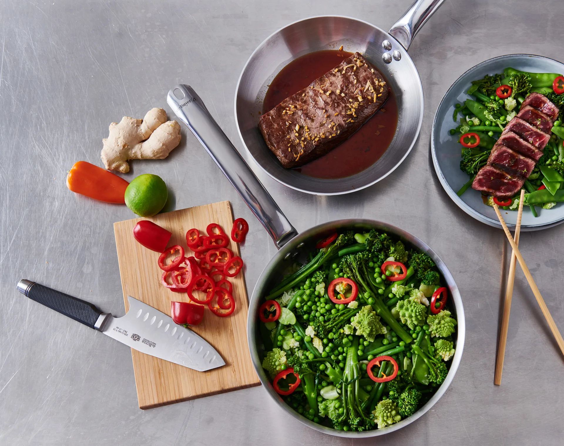 Alchimy σοτέ τηγάνι ανοξείδωτο ατσάλι, Ø24 εκ. De Buyer