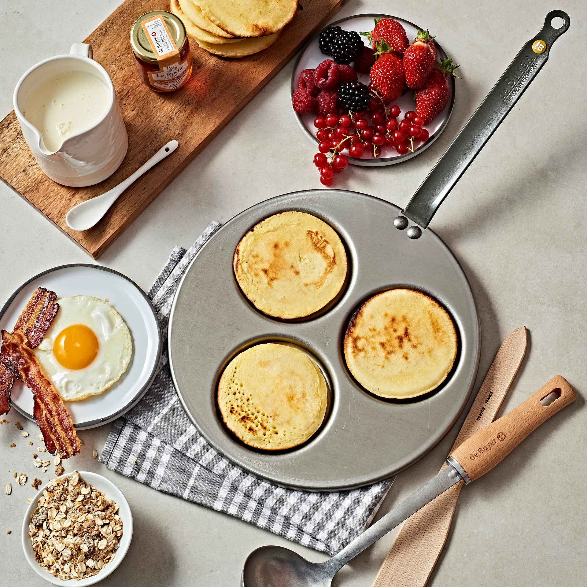 Mineral B τηγάνι για τηγανίτες, 27 cm De Buyer