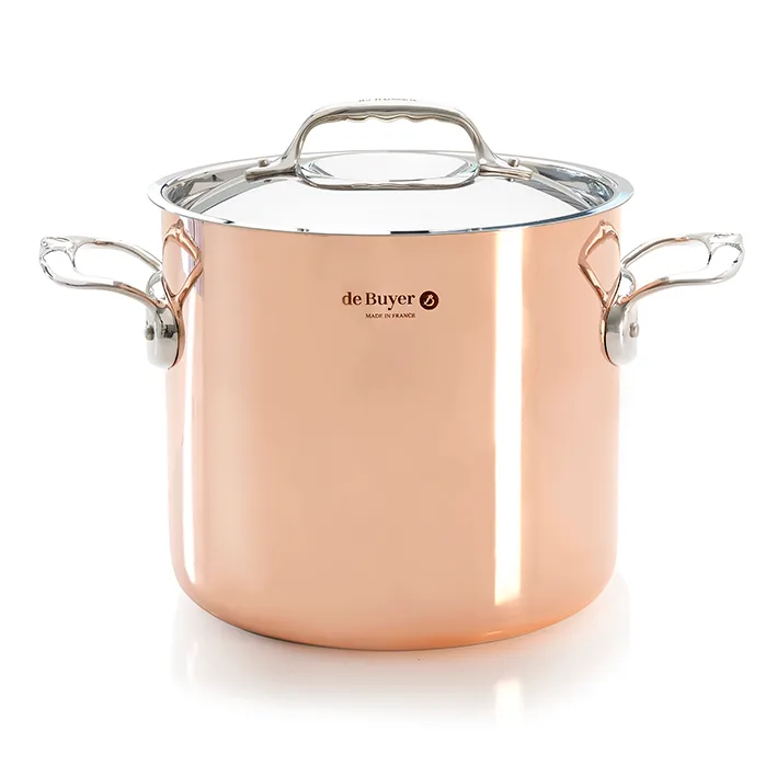 Prima Matera ψηλή κατσαρόλα με καπάκι για επαγωγική εστία, 20 cm De Buyer