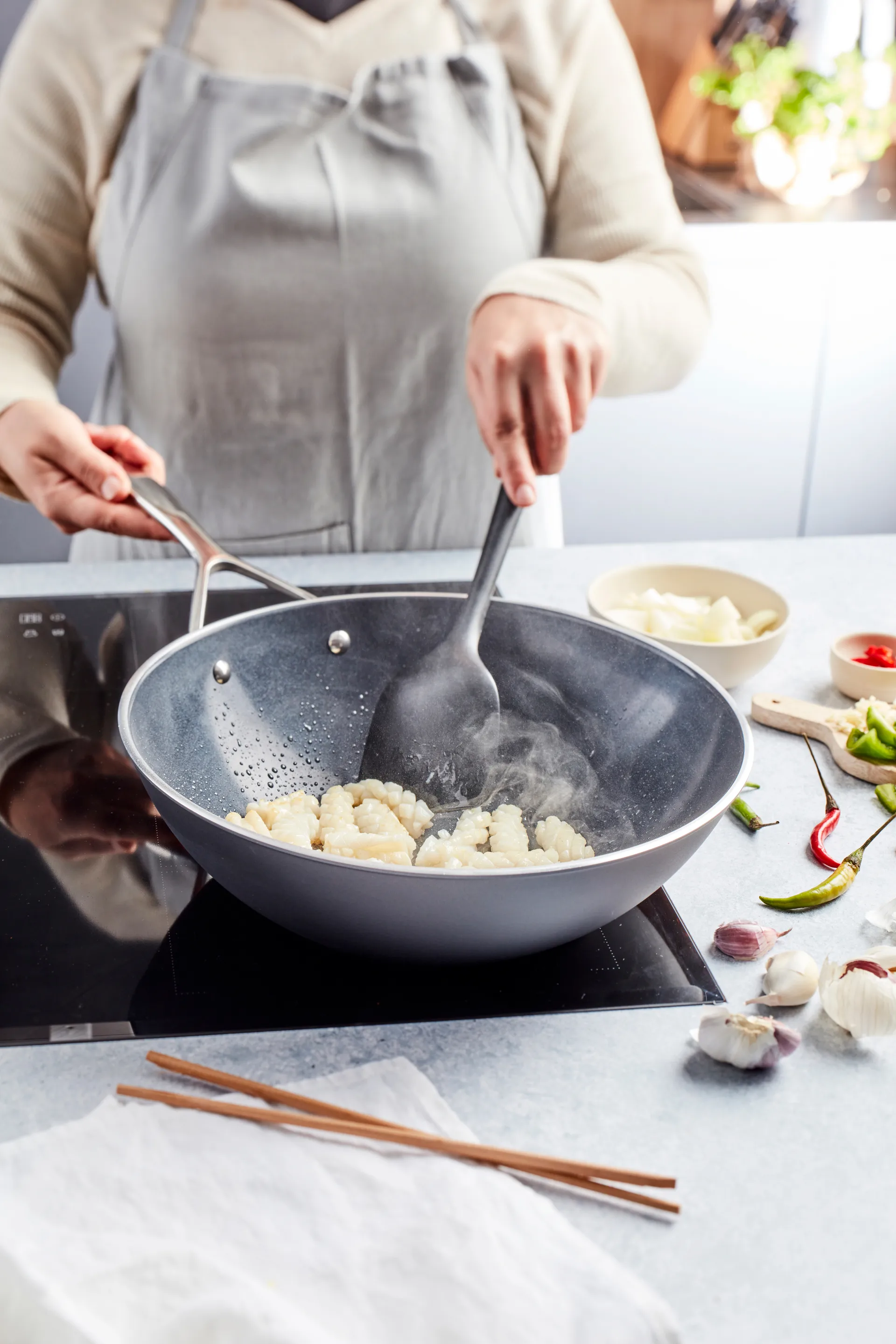 Alu Pro 5 Ceraforce wok τηγάνι κεραμικό 5-στρώσεων, Ø30 εκ. Demeyere