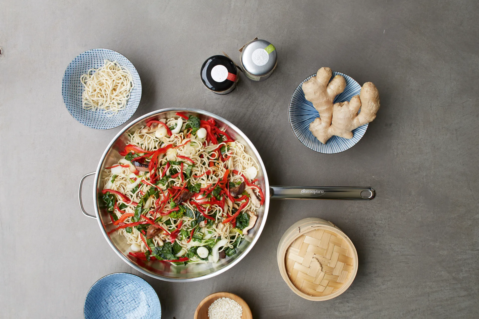 Apollo 7 γουόκ από ανοξείδωτο ατσάλι 7-στρώσεων με 2 λαβές, Ø32 εκ. Demeyere