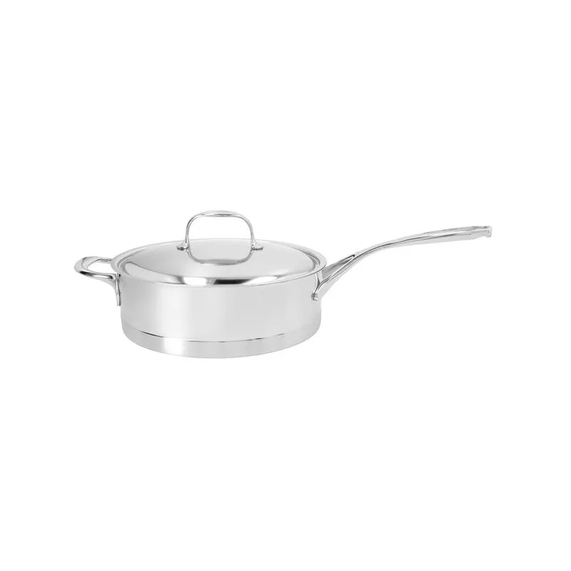 Atlantis 7 βαθύ τηγάνι με καπάκι από ανοξείδωτο χάλυβα, Ø28 εκ. Demeyere