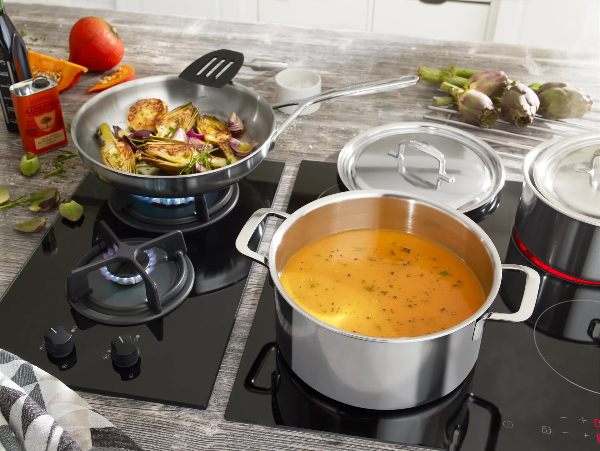 Demeyere 5-plus τηγάνι ανοξείδωτο ατσάλι 5-στρώσεων, Ø24 εκ. Demeyere