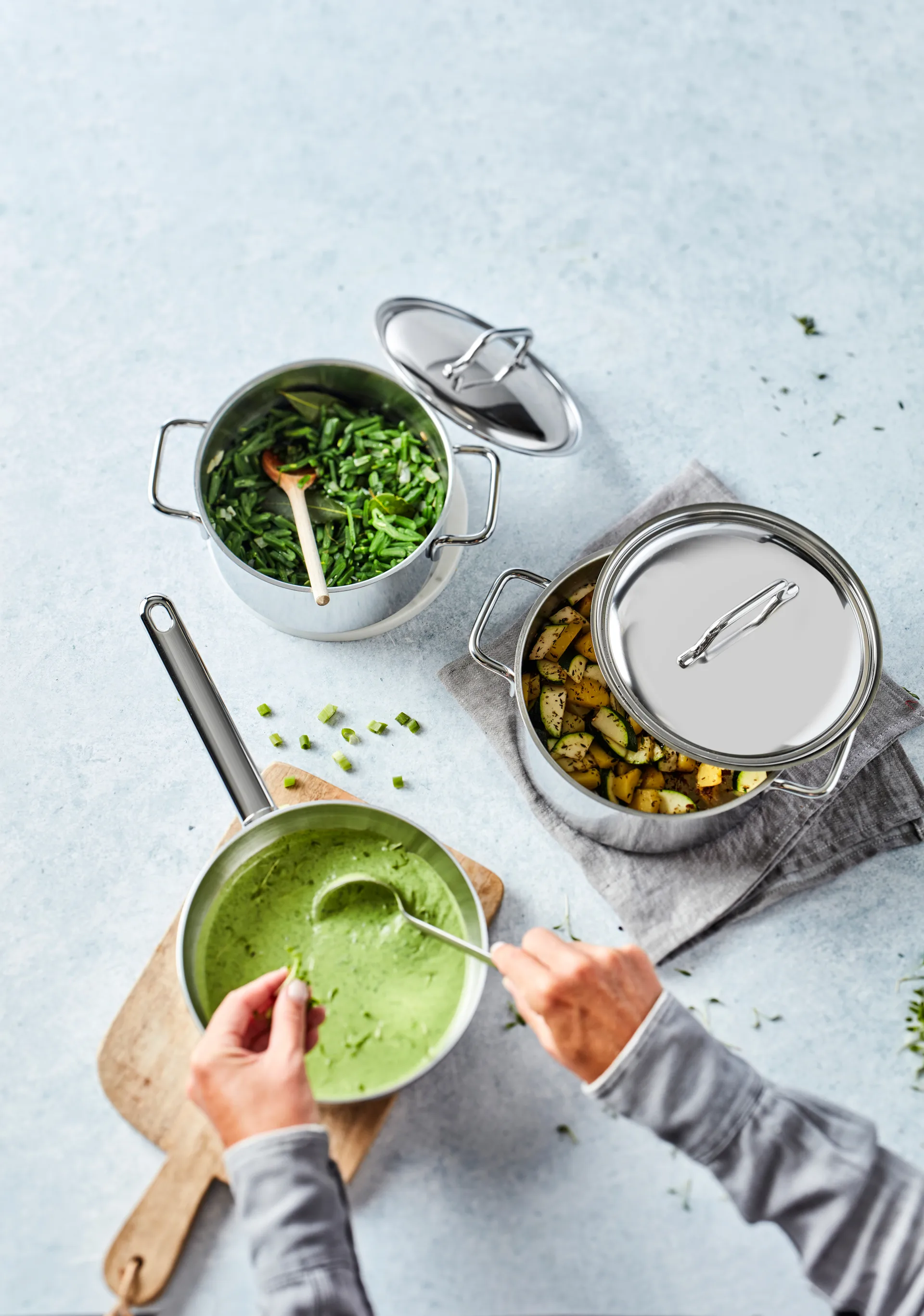 Demeyere Apollo 7 κατσαρόλα χαμηλή ανοξείδωτο ατσάλι., 2,2 Λ Demeyere