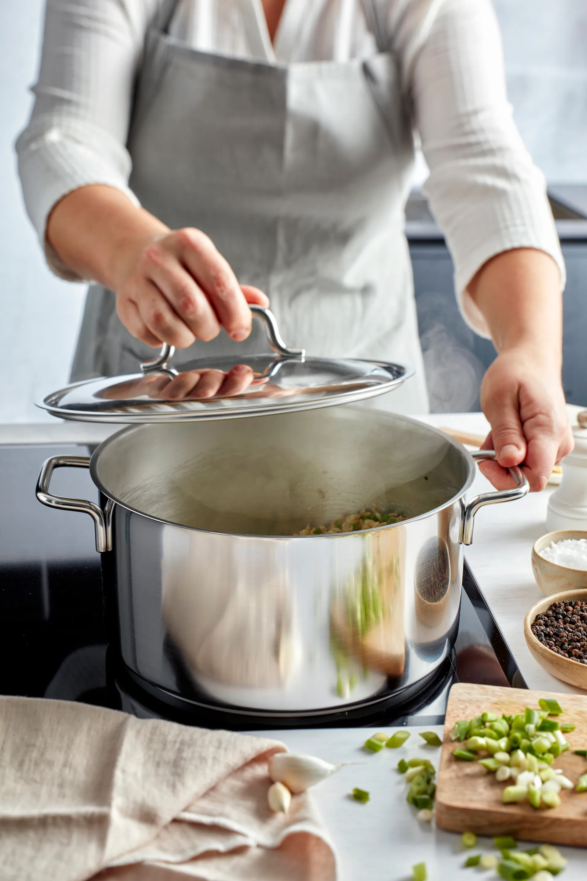 Demeyere Apollo 7 κατσαρόλα χαμηλή ανοξείδωτο ατσάλι., 4 Λ Demeyere