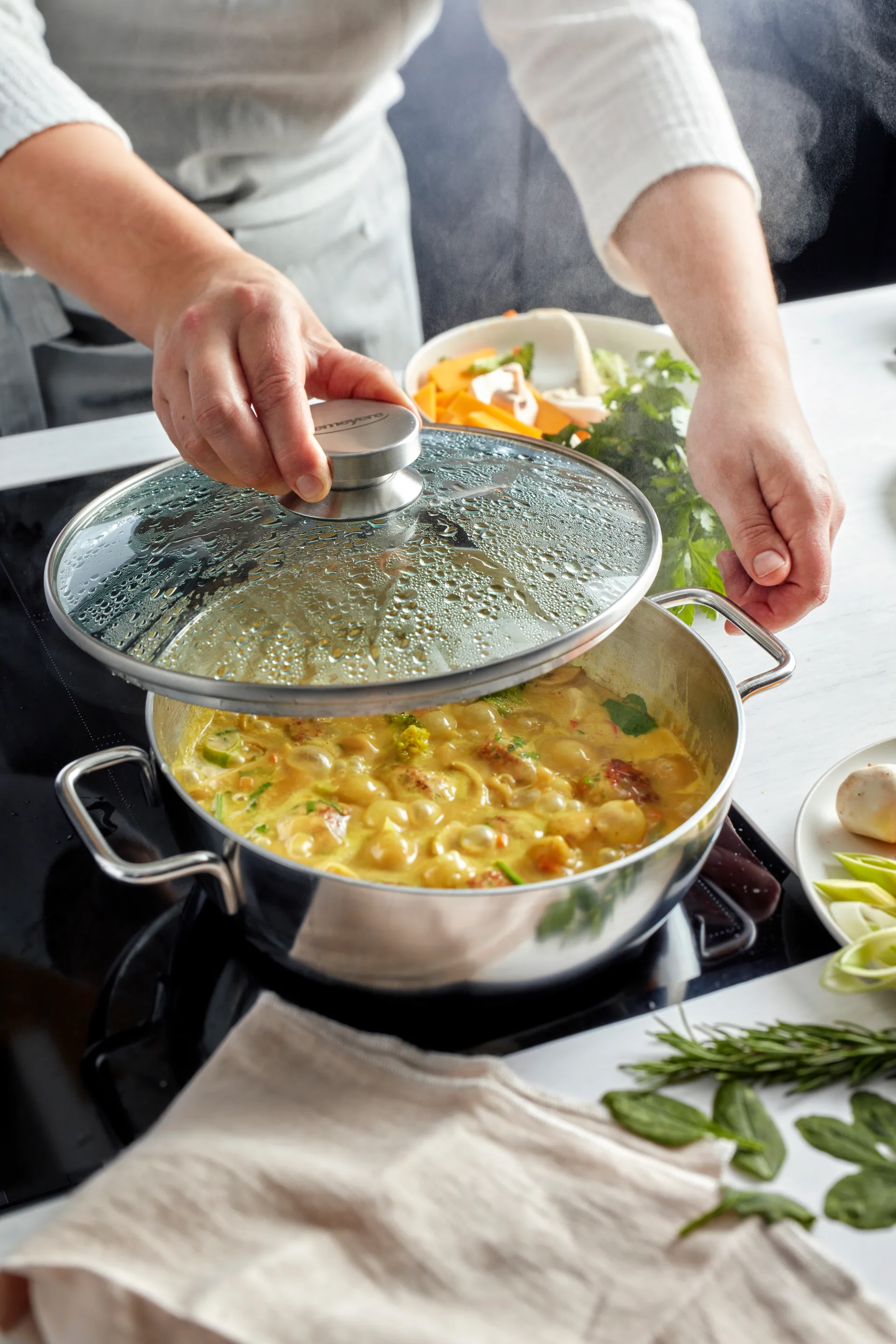 Demeyere Apollo 7 τηγάνι σερβιρίσματος ανοξείδωτο χάλυβα, 4,8 Λ Demeyere