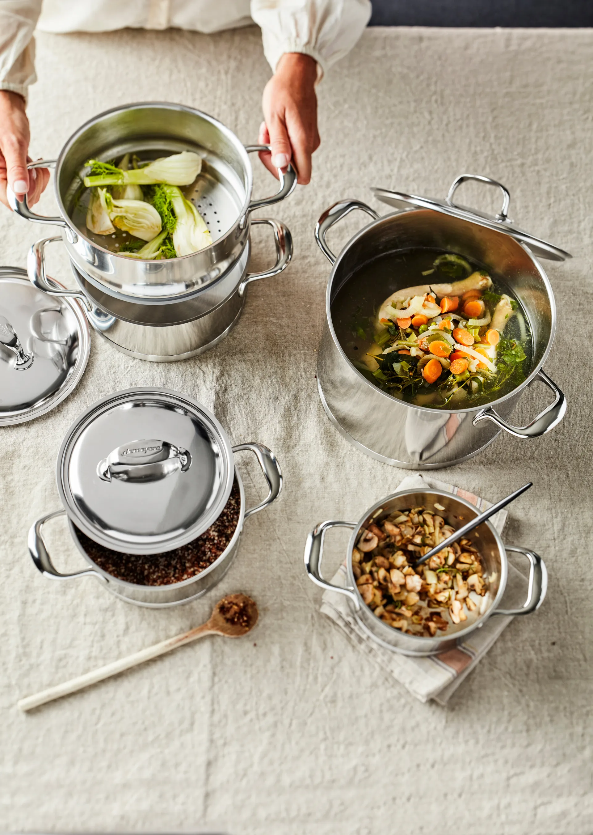 Demeyere Atlantis 7 Κατσαρόλα ψηλή από ανοξείδωτο ατσάλι, 5 Λ Demeyere