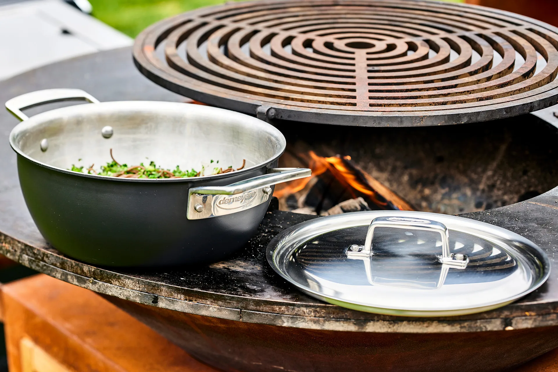 Demeyere Black 5 τηγάνι σερβιρίσματος ανοξείδωτο ατσάλι., 3,25 Λ Demeyere