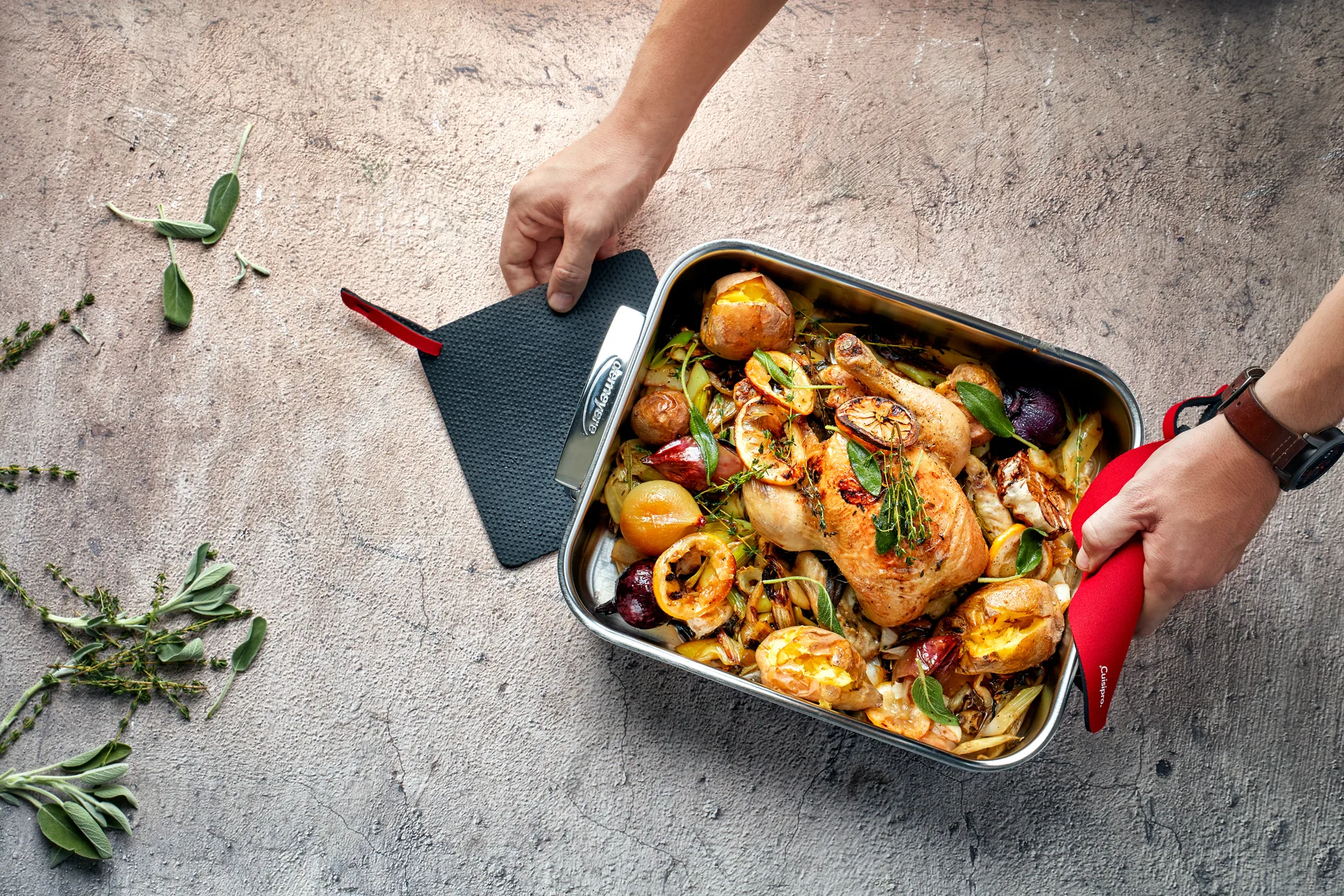 Specialties 5 ταψί φούρνου ανοξείδωτο ατσάλι 5-στρώσεων, 32x26,5x7 εκ. Demeyere