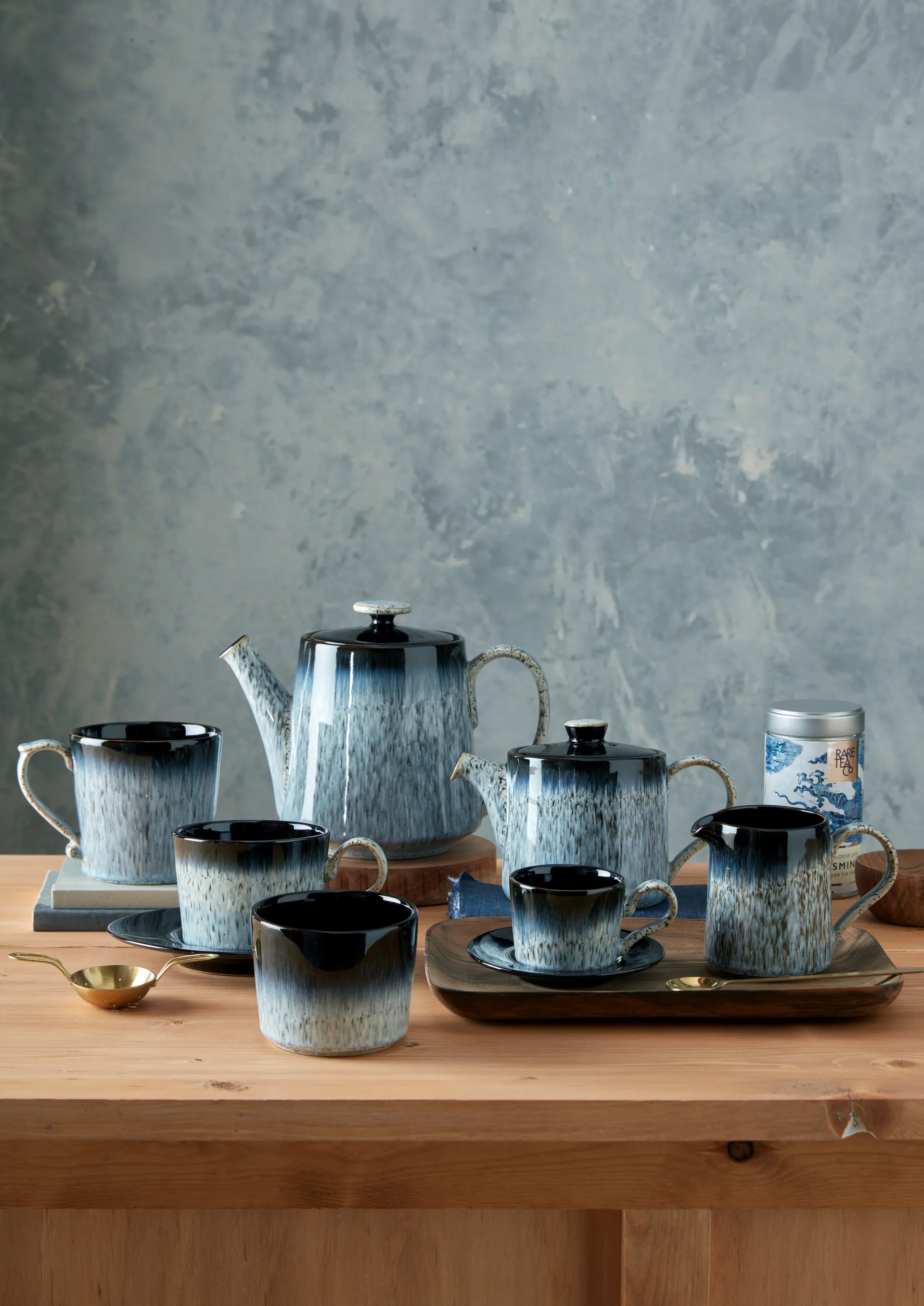 Κούπα καφέ εσπρέσο, Halo, 100 ml, Μπλε-γκρι-μαύρο Denby