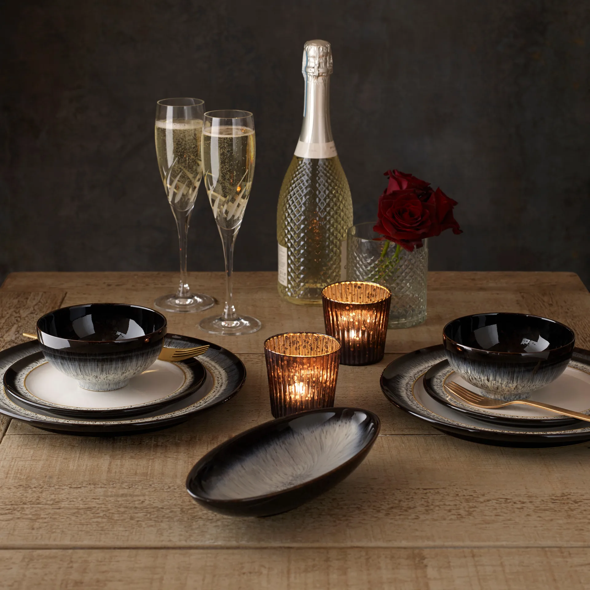 Halo πιάτο 20,5 cm, Μπλε-γκρι-μαύρο Denby