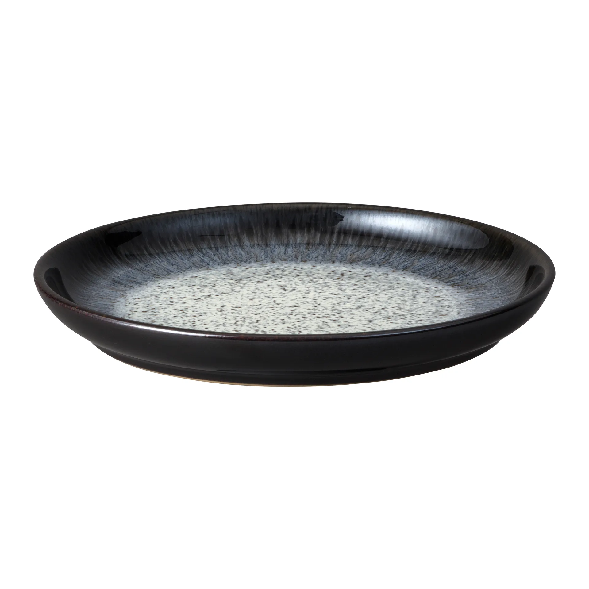Μικρό ρηχό πιάτο Halo 21 εκ, μπλε-γκρι-μαύρο Denby