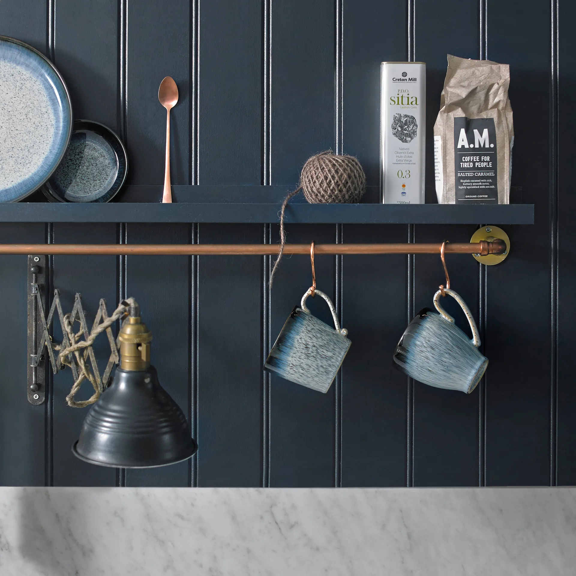 Κούπα Halo 420 ml, Μπλε-γκρι-μαύρο Denby