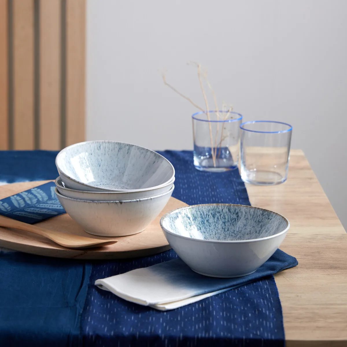 Kiln blue cereal skål πακέτο των 4 τεμαχίων, 64 cl Denby
