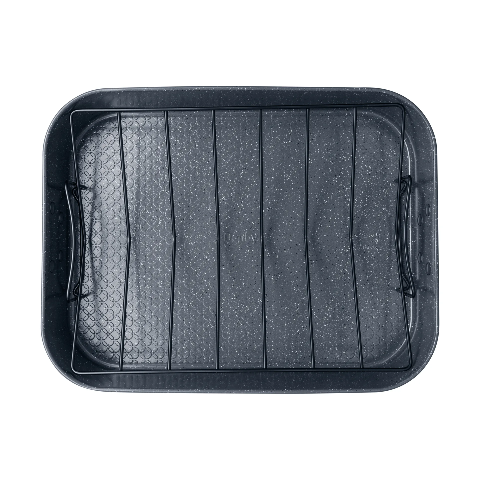 Quantanium Finish ταψί , Γκρι, με πλέγμα, 41,6x31,8 εκ. Denby