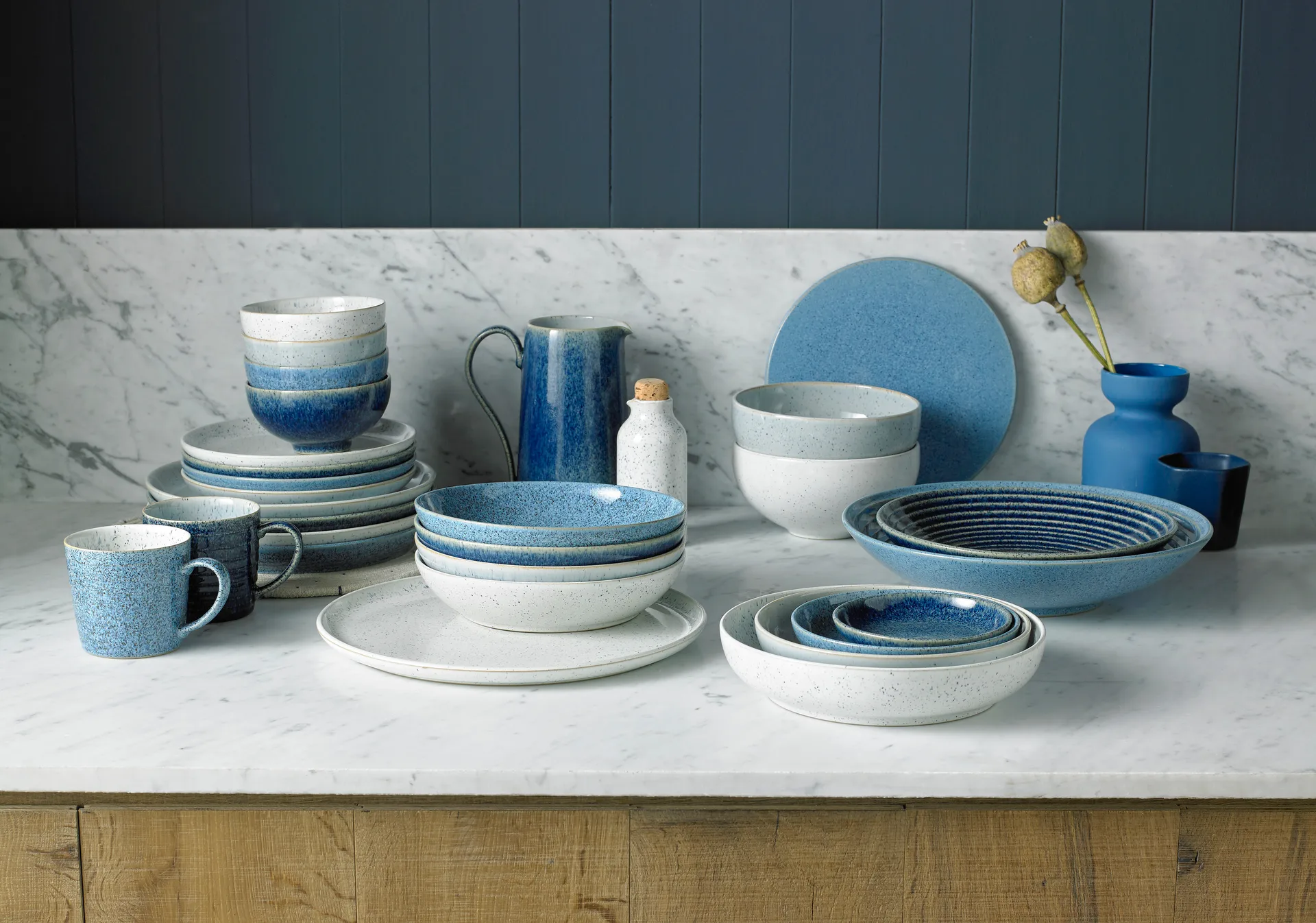 Μπλε μπολ ρυζιού Studio Μπλε 13 εκ, Σκούρο γκρι Denby