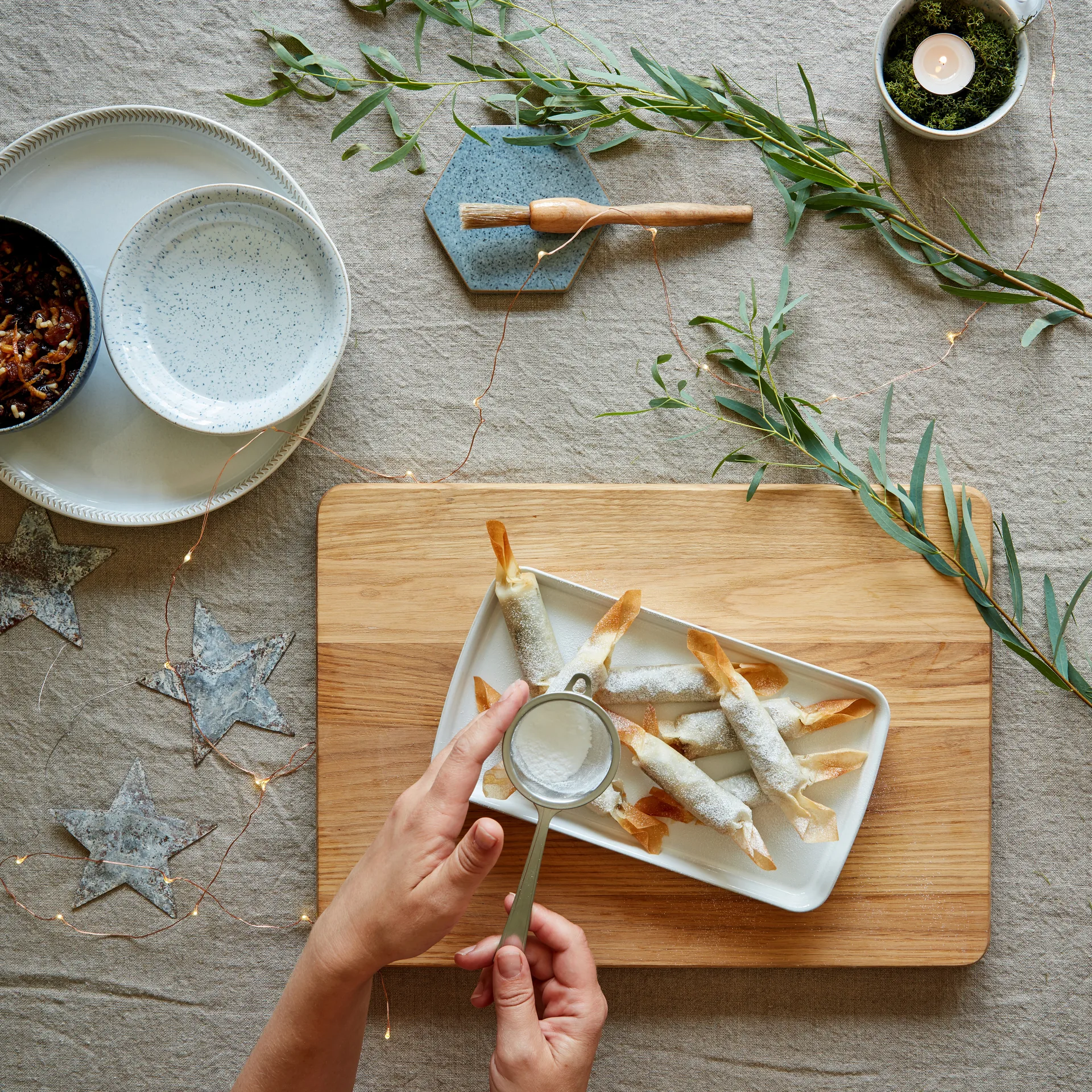 Μπολ πρωινού Studio Μπλε 17 εκ, Κιμωλία Denby