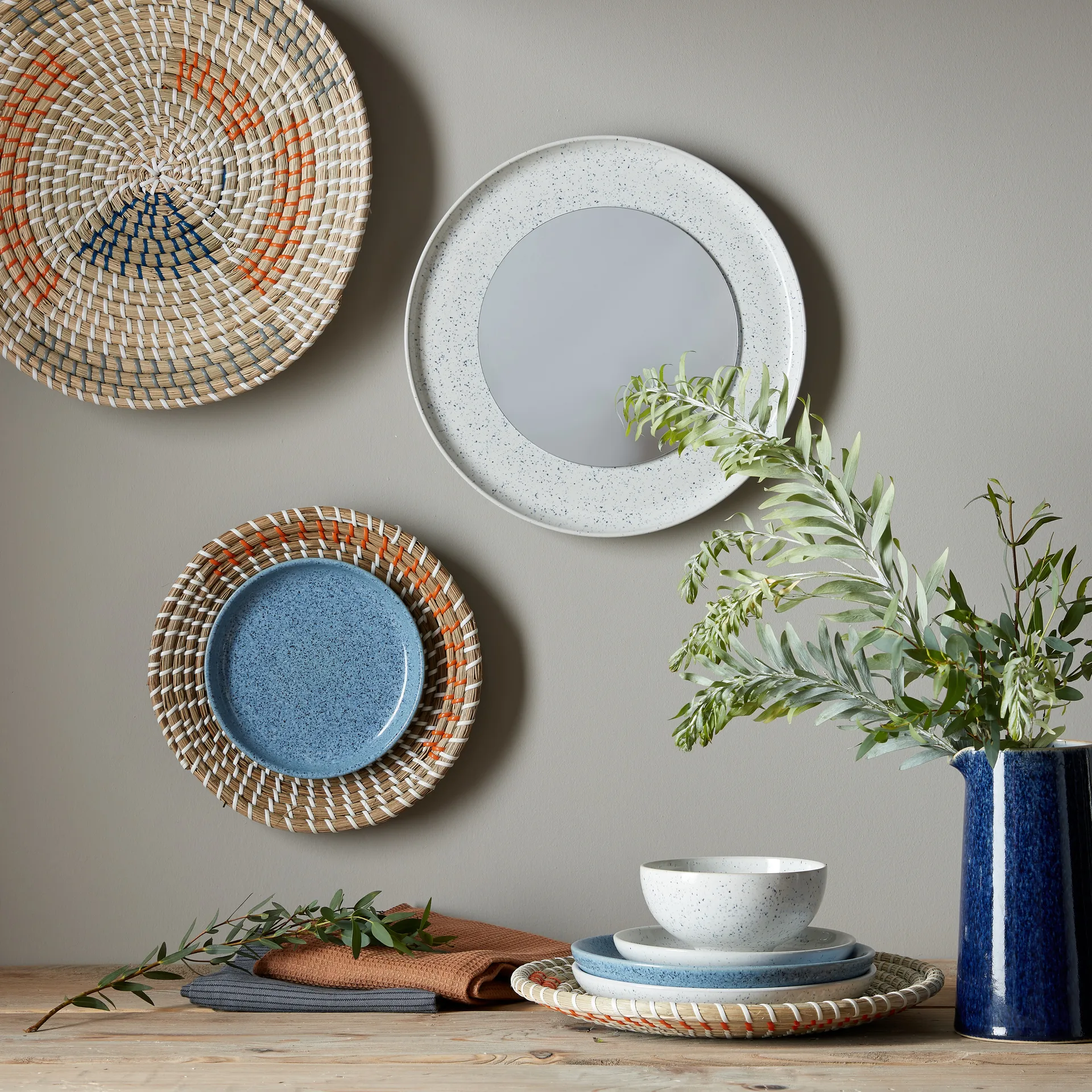 Μπλε ρηχό πιάτο Studio 21 εκ, Κιμωλία Denby