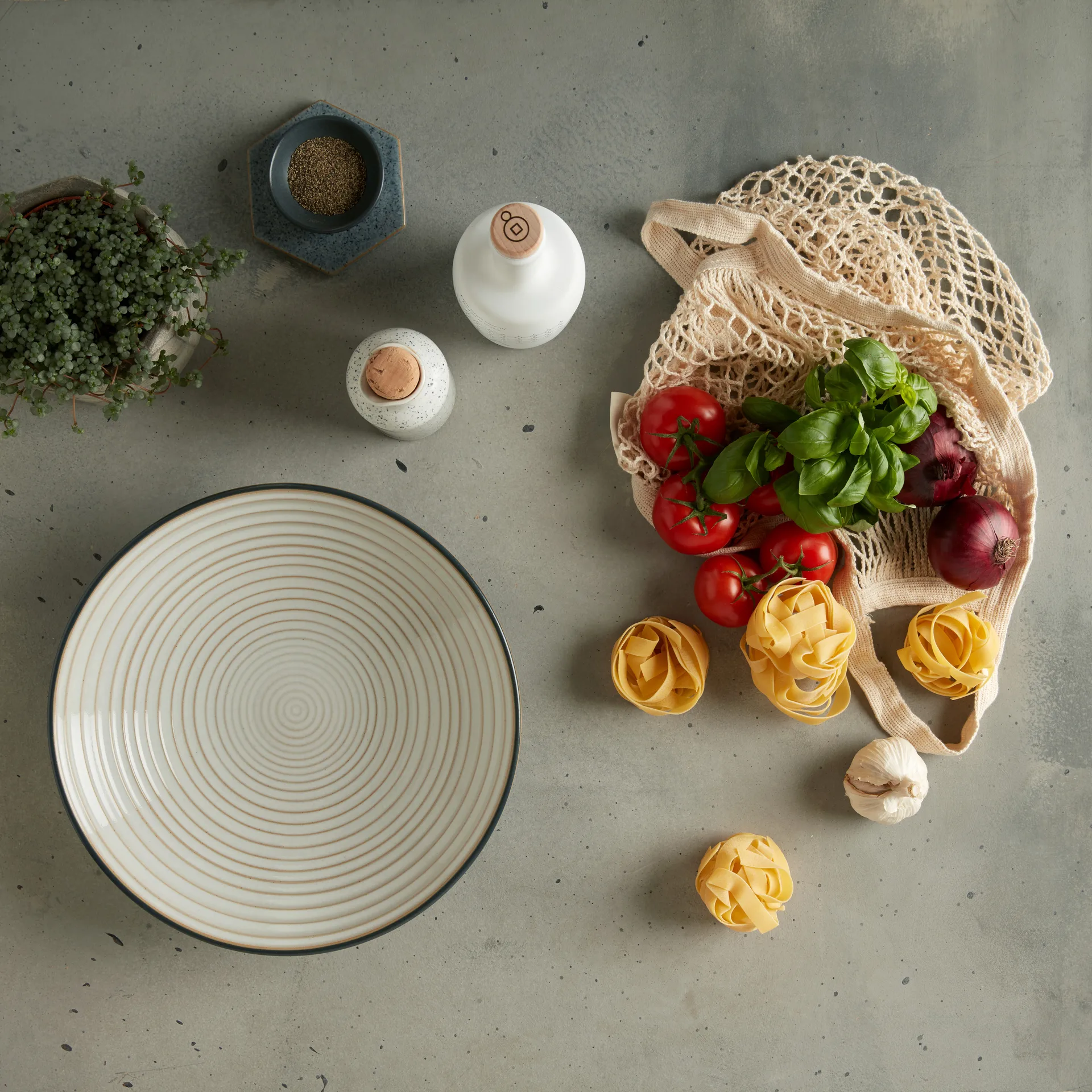 Μπολ με αυλακώσεις, Studio Γκρι, 31 εκ, Γρανίτης Denby