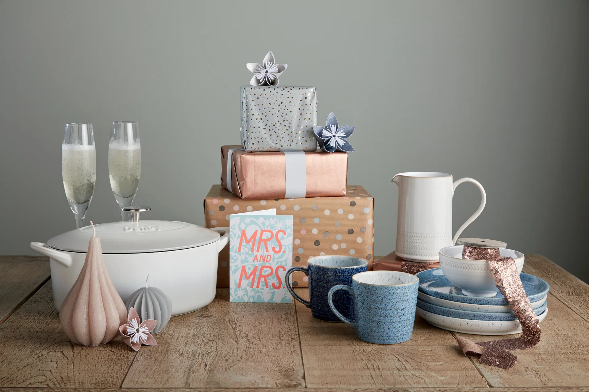 Κούπα με αυλακώσεις, Studio Μπλε, 400 ml, Πυρόλιθος-κιμωλία Denby