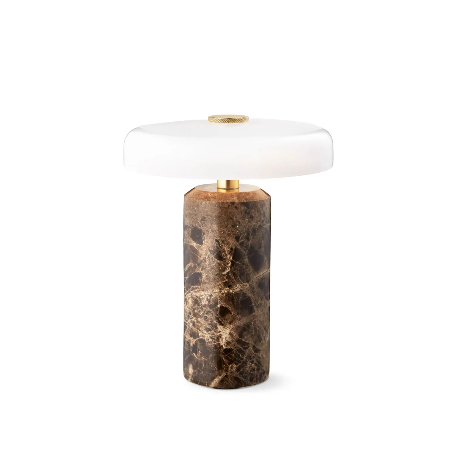 Trip επιτραπέζιο φωτιστικό Ø17x21 εκ. μάρμαρο, Σκούρο Emperador-γυαλιστερή οπαλίνα Design By Us