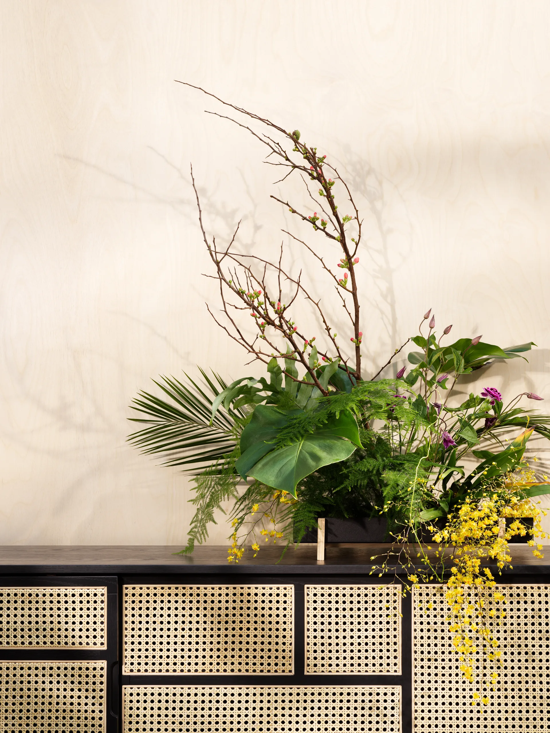 Air Τραπεζάκι χαμηλό, Black, rattan Design House Stockholm