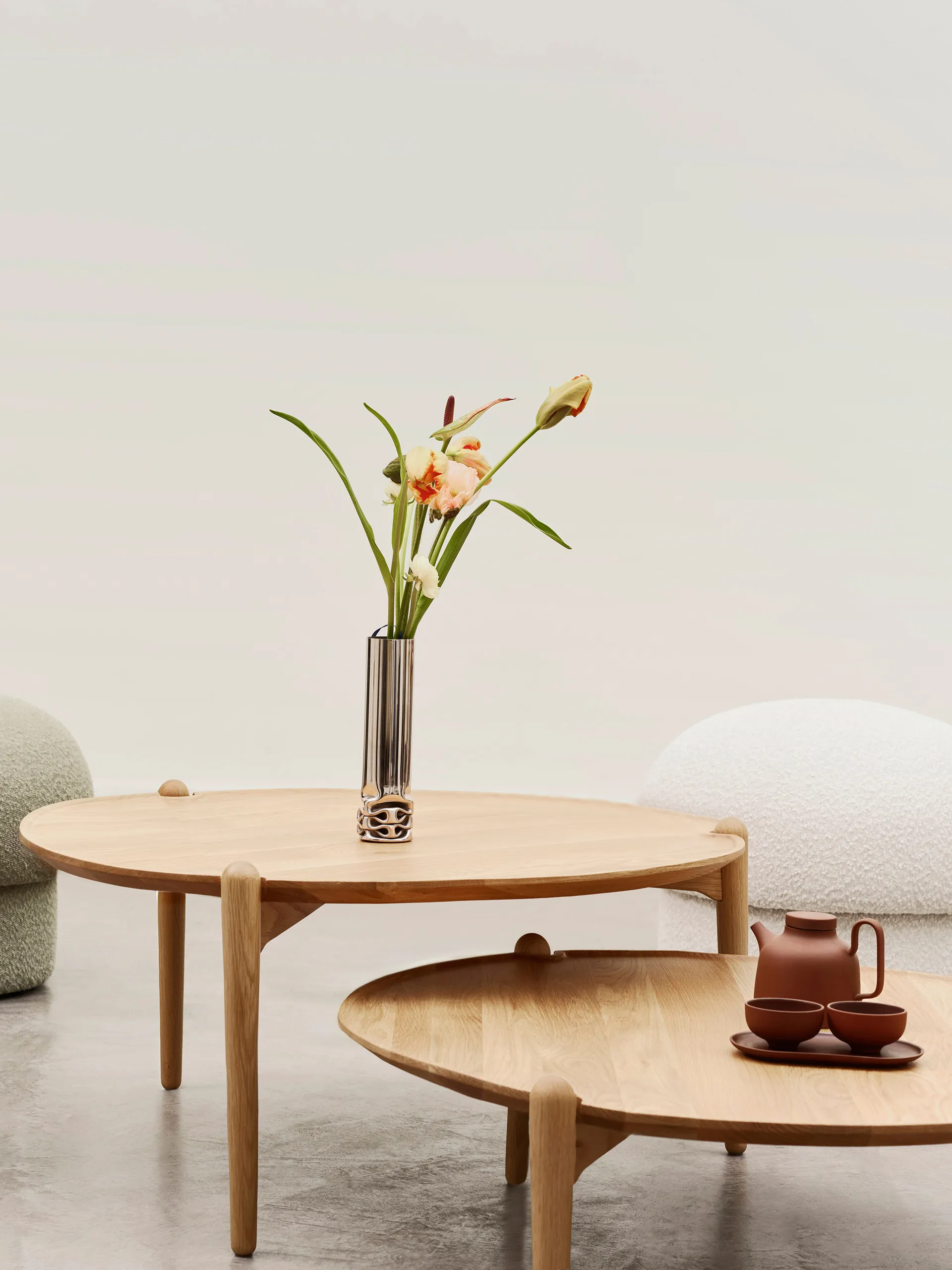 Aria τραπεζάκι σαλονιού, Dark oak, Ø50x37 cm Design House Stockholm