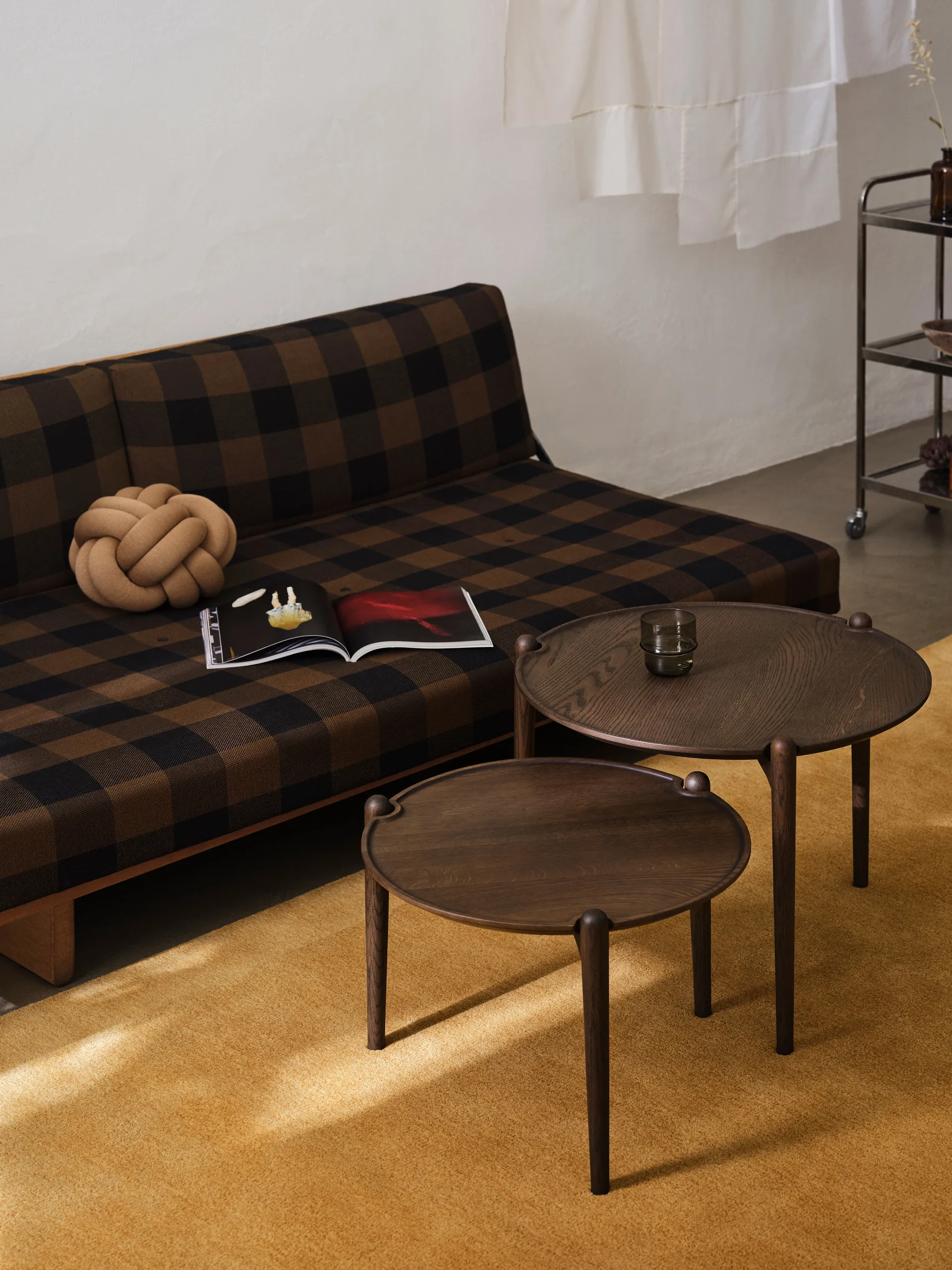Aria τραπεζάκι σαλονιού, Dark oak, Ø50x37 cm Design House Stockholm