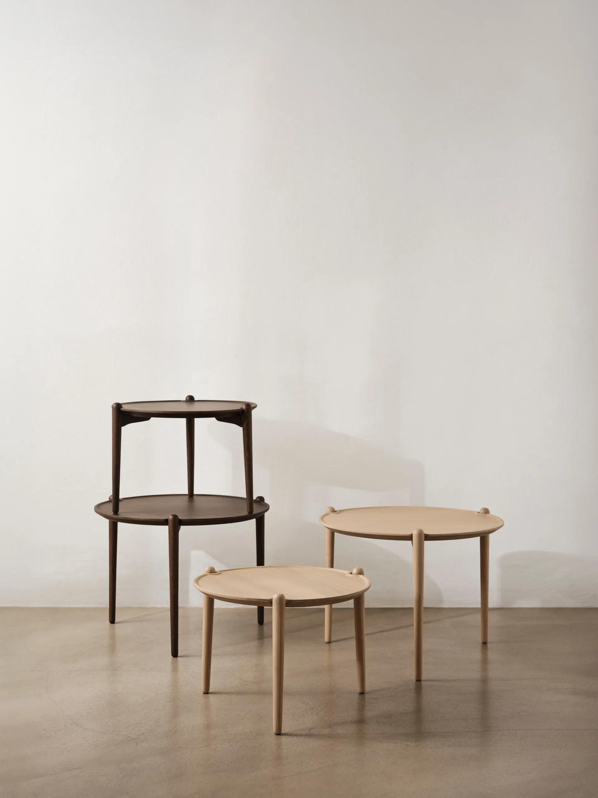 Aria τραπεζάκι σαλονιού, Dark oak, Ø50x37 cm Design House Stockholm