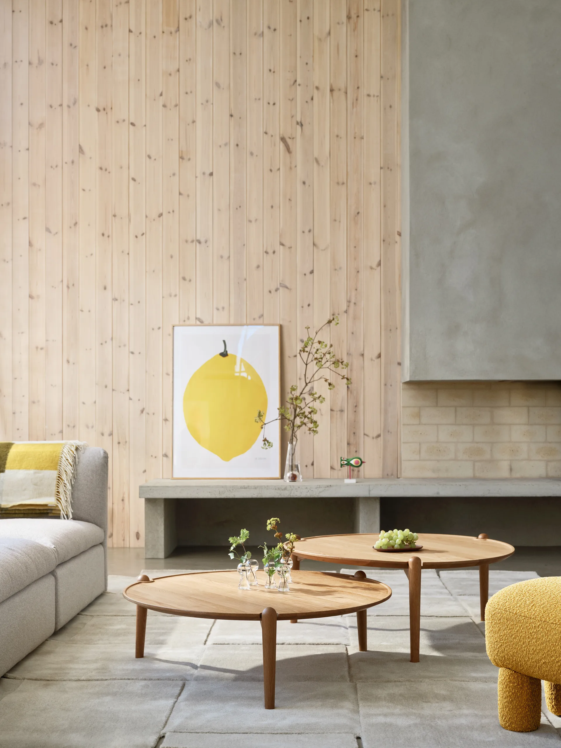 Aria τραπεζάκι σαλονιού, Light oak, Ø50x37 cm Design House Stockholm