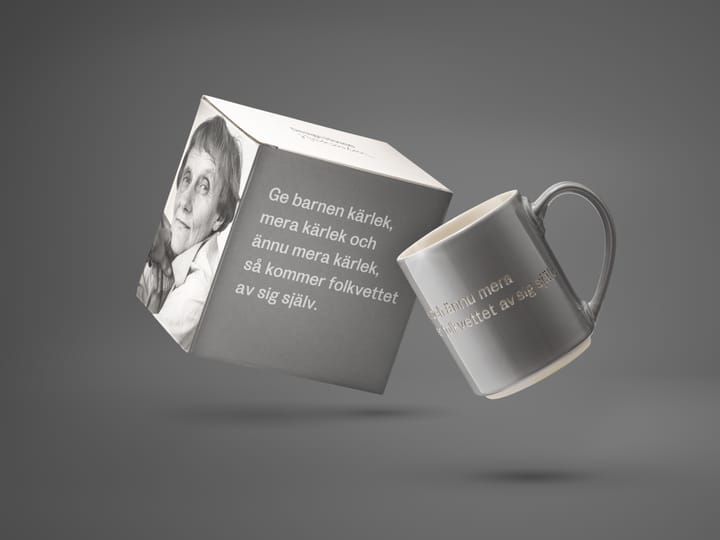 Astrid Lindgren κούπα, Give the children love, γκρι-σουηδικά Design House Stockholm