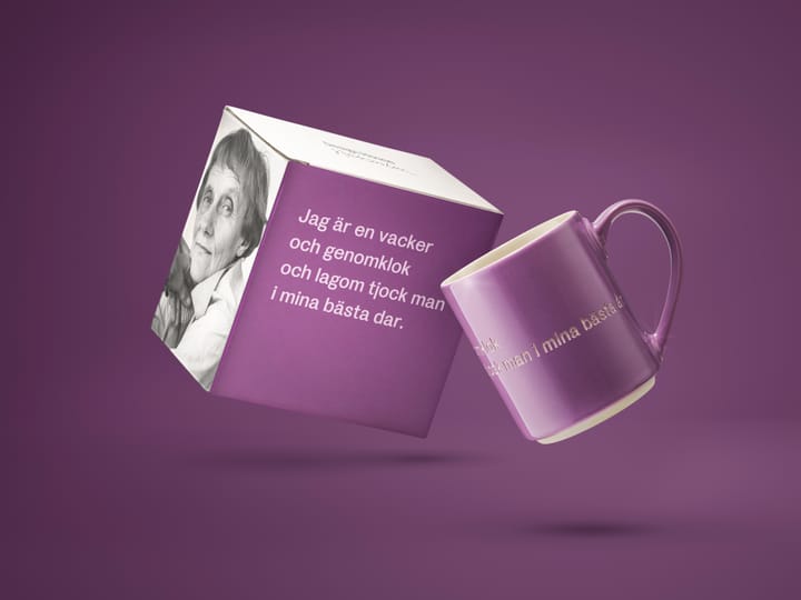 Astrid Lindgren κούπα, I am handsome, λιλά-σουηδικά Design House Stockholm