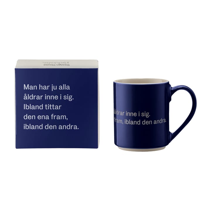 Astrid Lindgren κούπα. man har ju alla åldrar, Swedish text Design House Stockholm