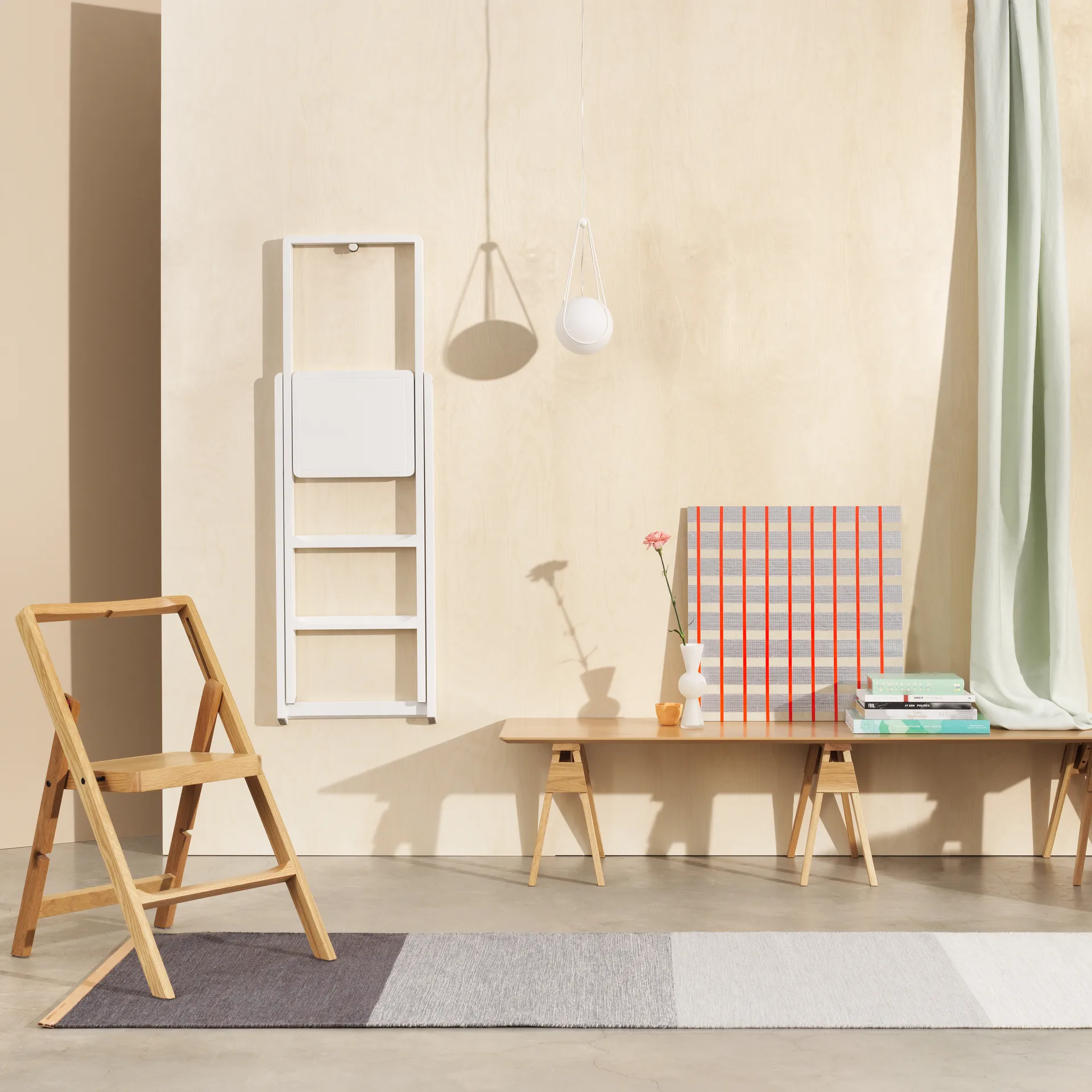 Fields χαλί 80x250 cm, Μπλε-γκρι Design House Stockholm