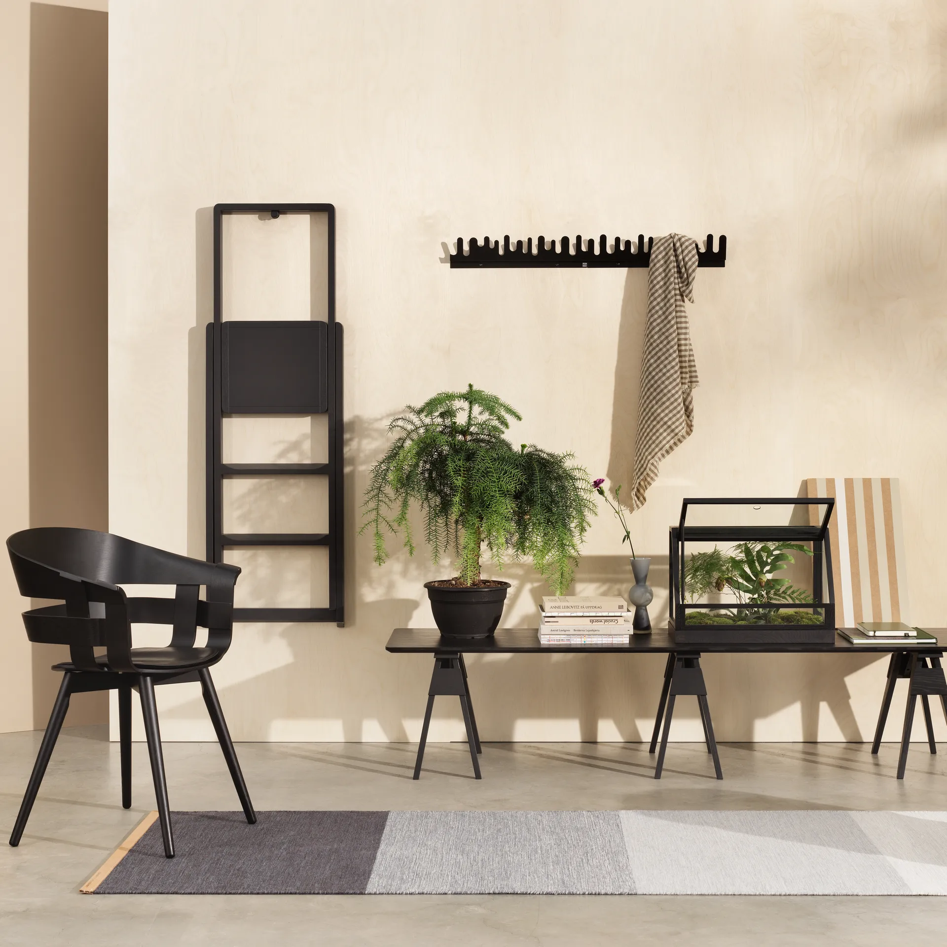 Fields χαλί 80x250 cm, Μπλε-γκρι Design House Stockholm