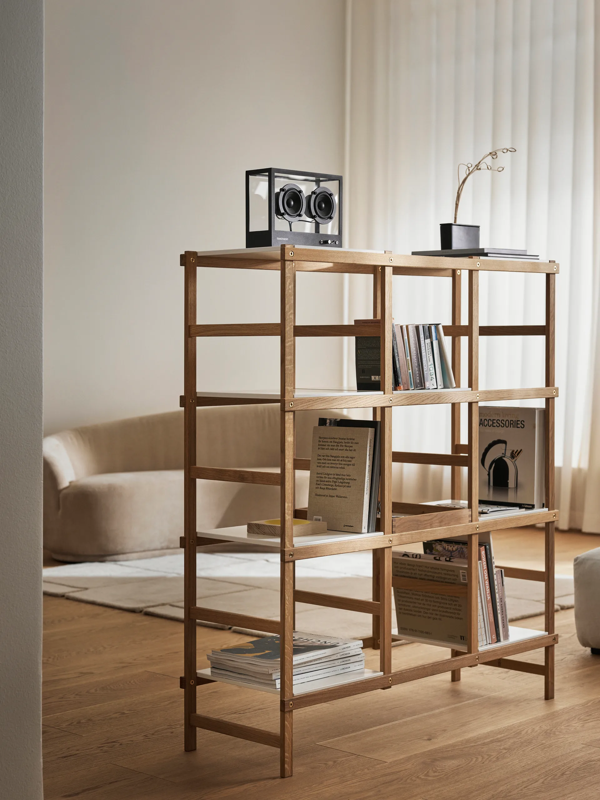 Frame ράφι ψηλό, δρυς-λευκό Design House Stockholm