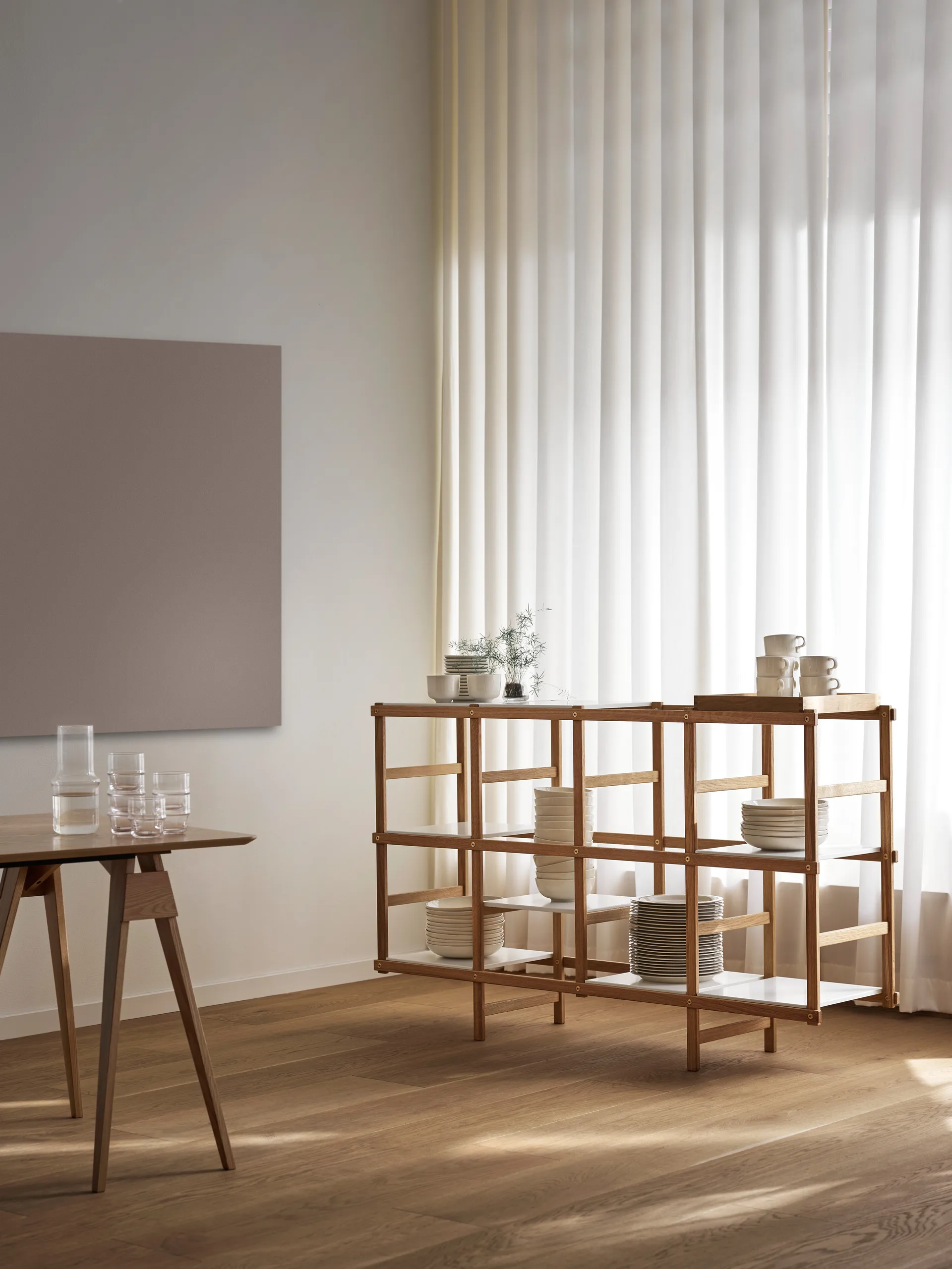 Frame ράφι M 154 cm, δρυς-λευκό Design House Stockholm