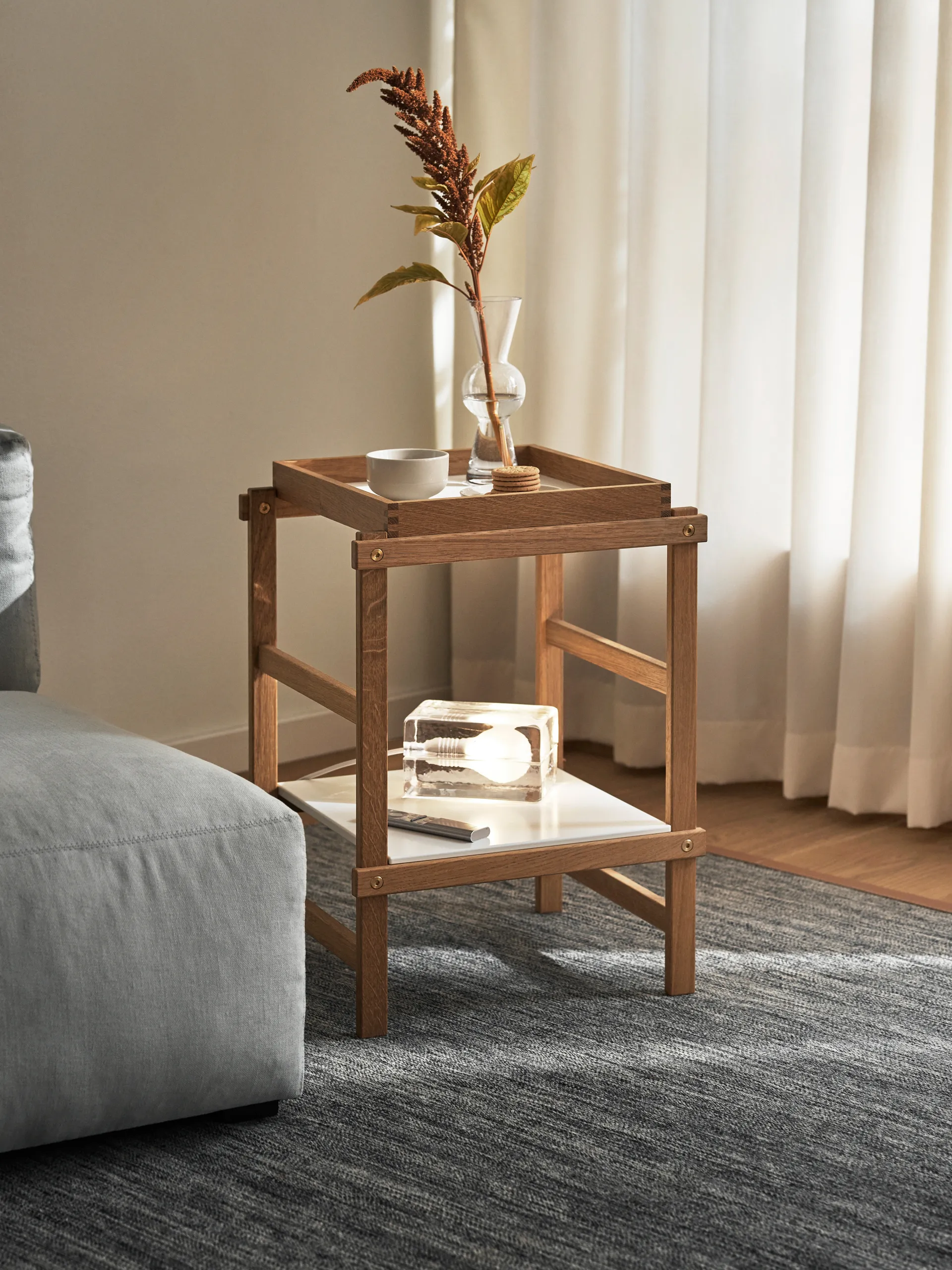 Frame ράφι S 58 cm, δρυς-λευκό Design House Stockholm