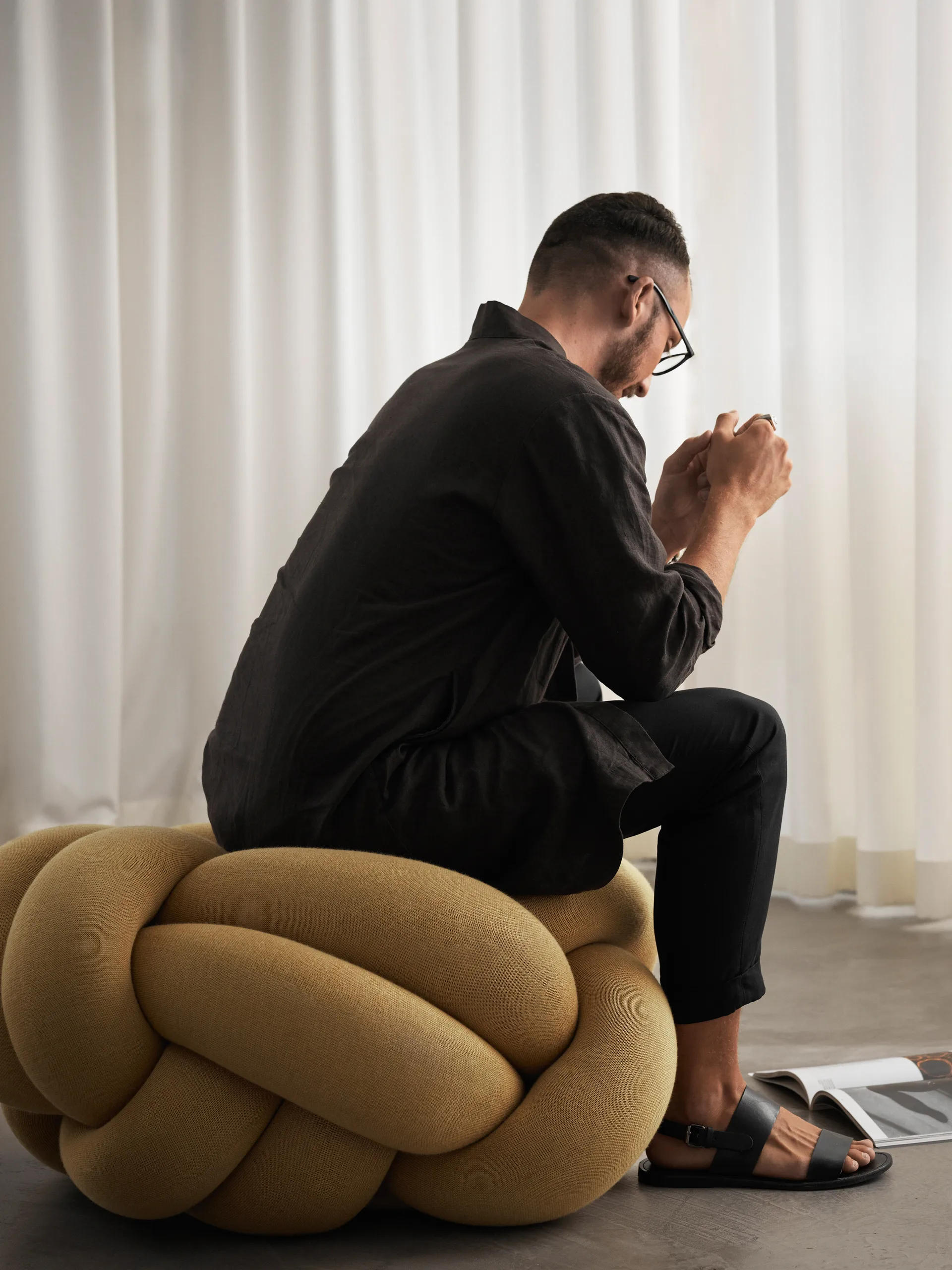 Knot μαξιλάρι XL, Κίτρινο Design House Stockholm