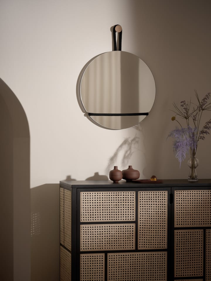 Lasso καθρέφτης στρογγυλός, διαφανές-μαύρο Design House Stockholm