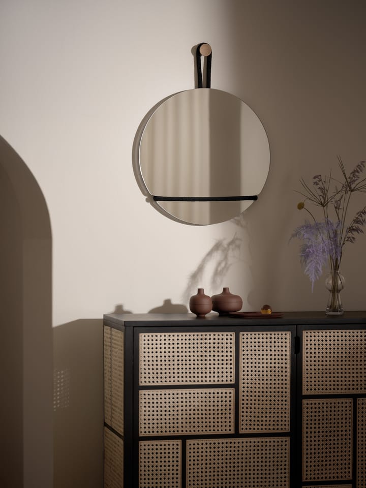 Lasso καθρέφτης στρογγυλός - διαφανές-μαύρο - Design House Stockholm