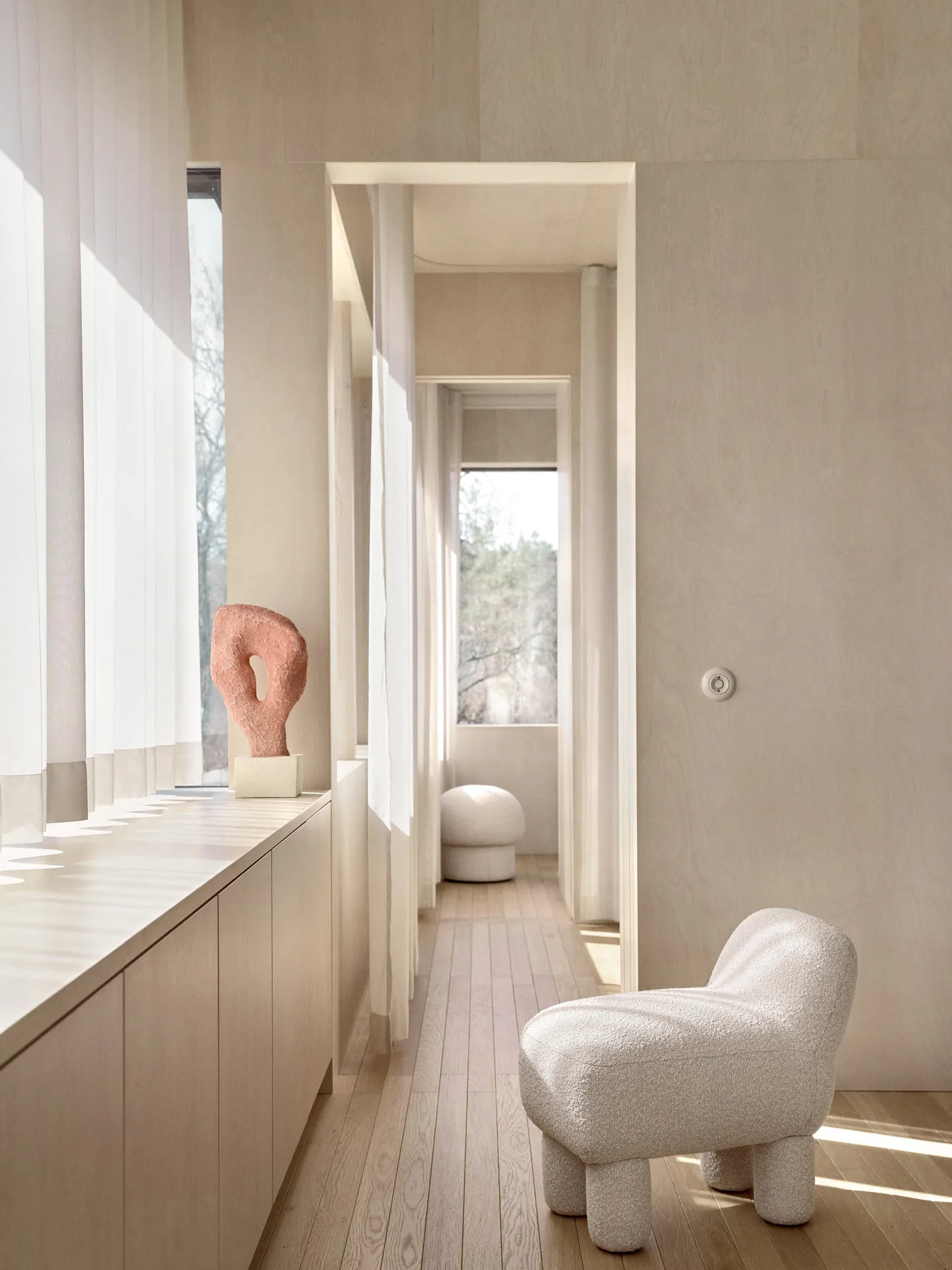 Lulu πουφ 36x65 εκ, Cream Design House Stockholm