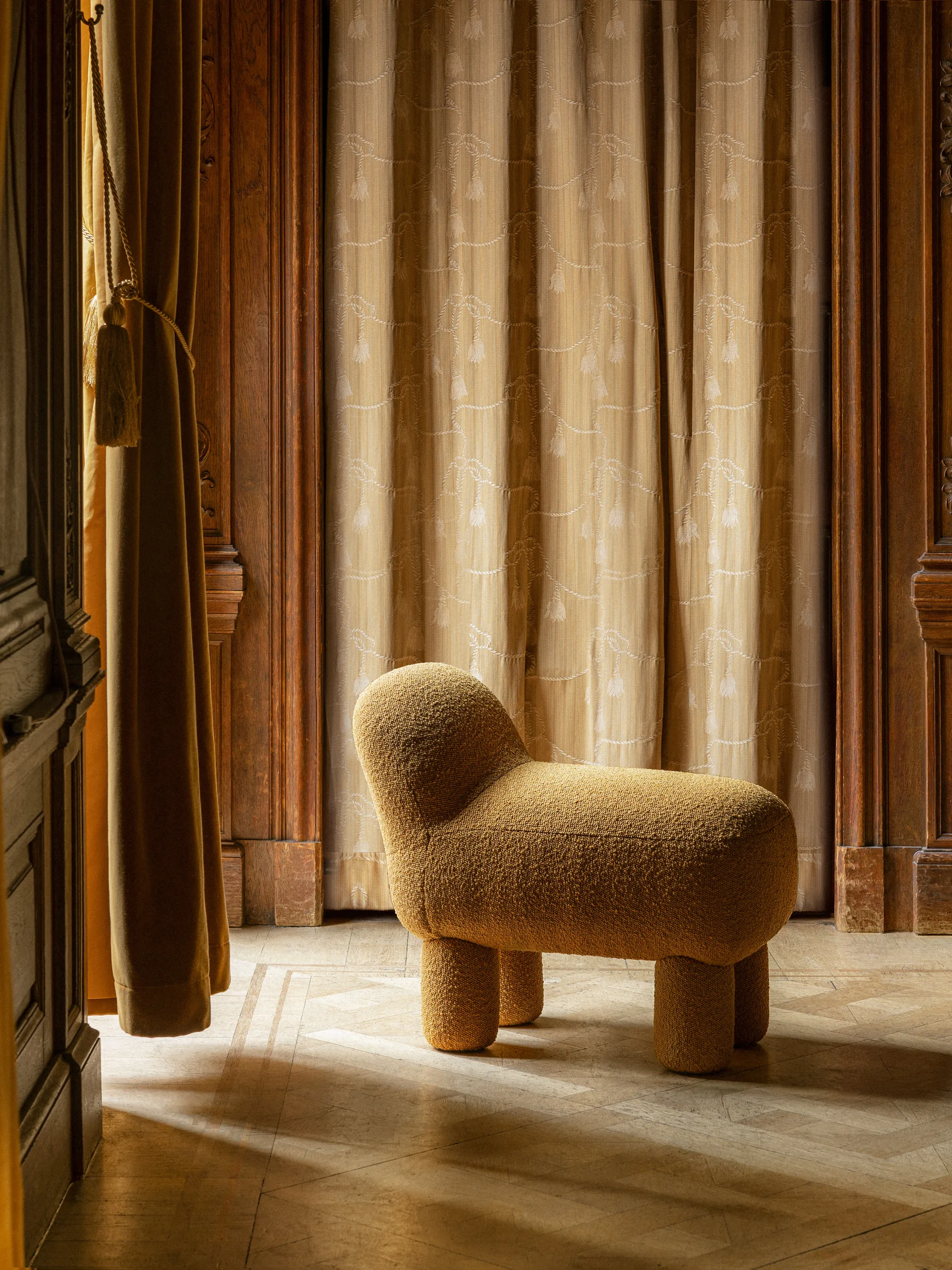 Lulu πουφ 36x65 εκ, Κίτρινο Design House Stockholm