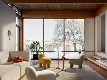 Lulu πουφ 36x65 εκ - Κίτρινο - Design House Stockholm
