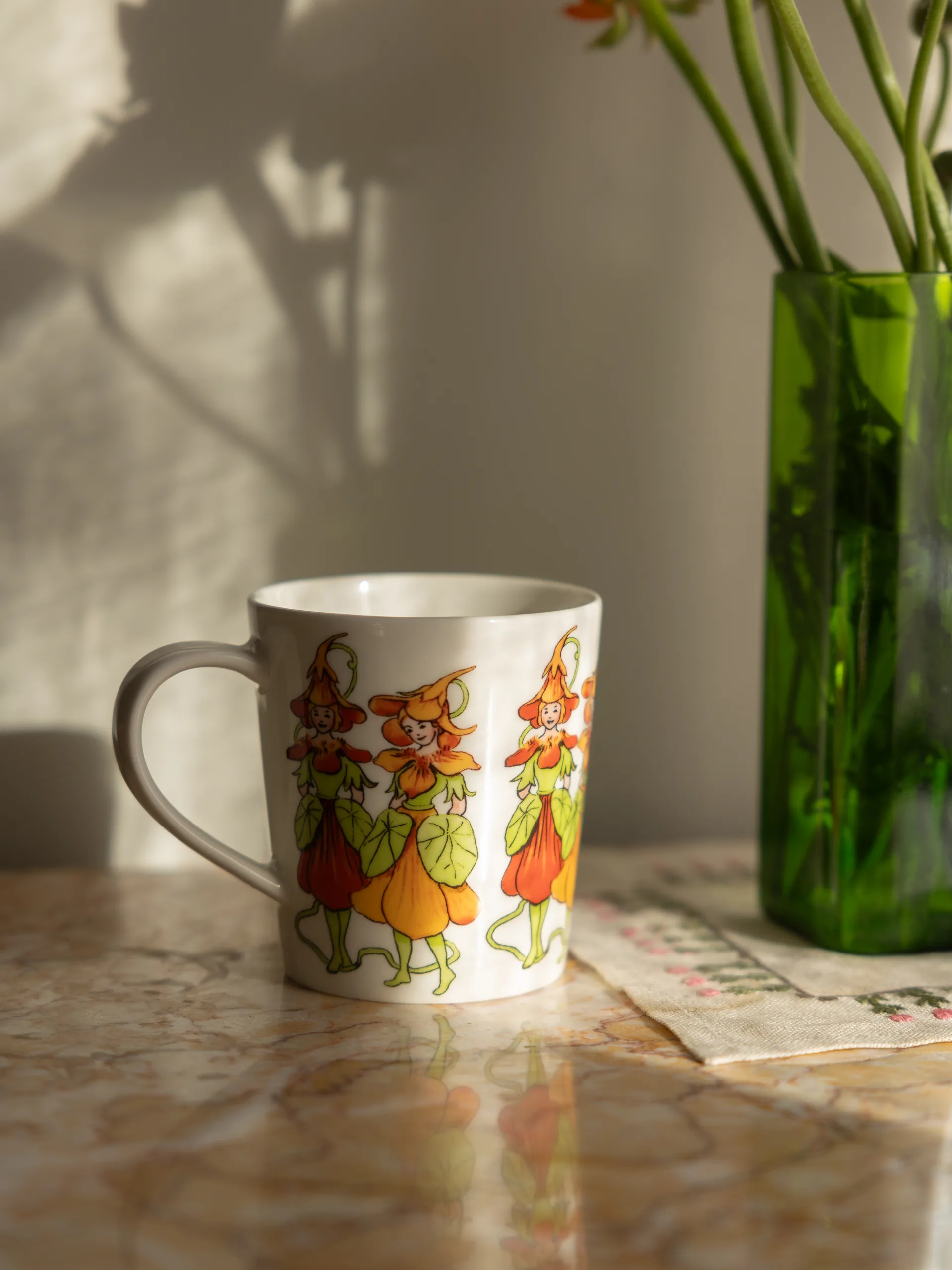 Κούπα Nasturtium με χερούλι 40 cl, White Design House Stockholm