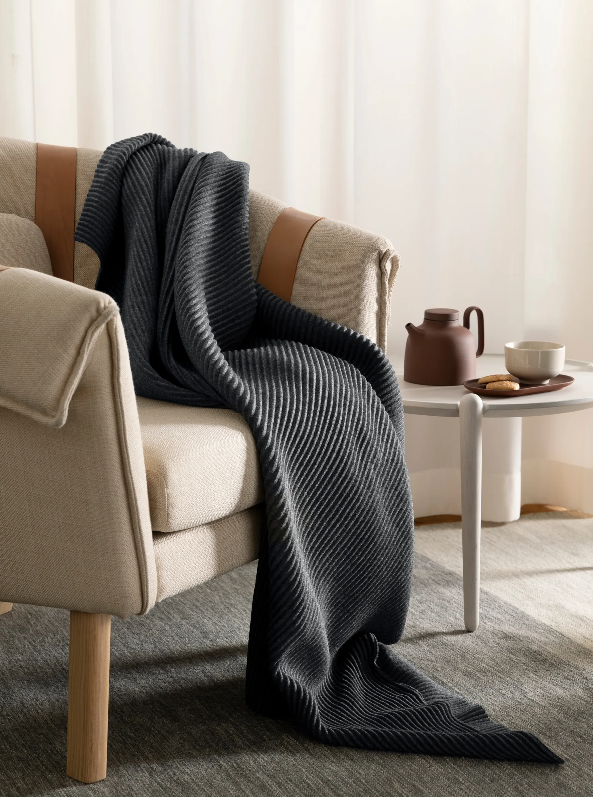 Pleece ριχτάρι 140x160 εκ, Σκούρο γκρί Design House Stockholm